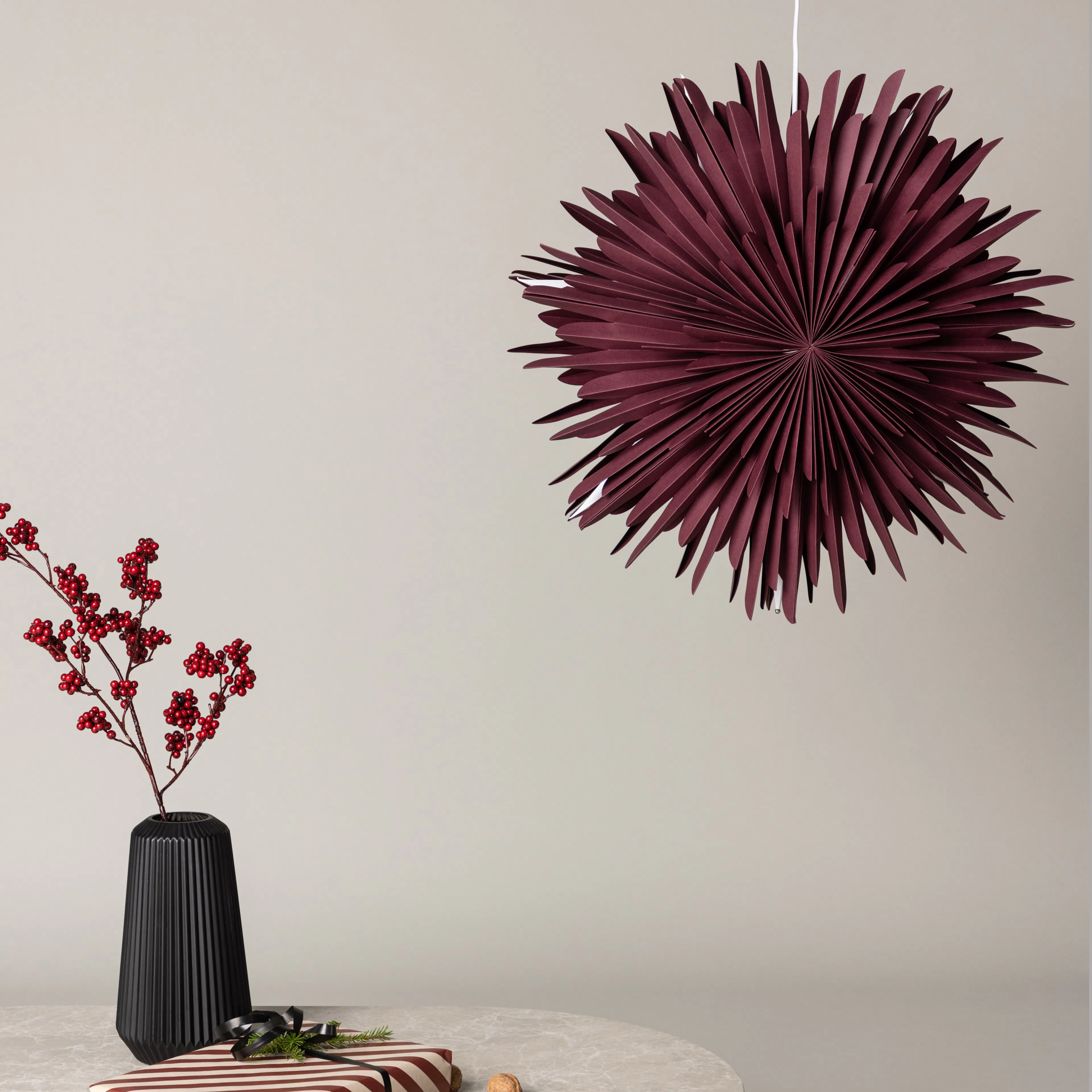 Sälen 60cm Pendant Lamp - Dark red /  Dark red Mörkröd, 60 cm