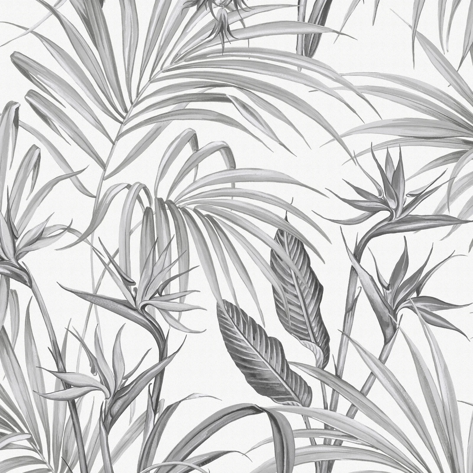 Tapet Superfresco Easy Strelitzia Leaves Grå