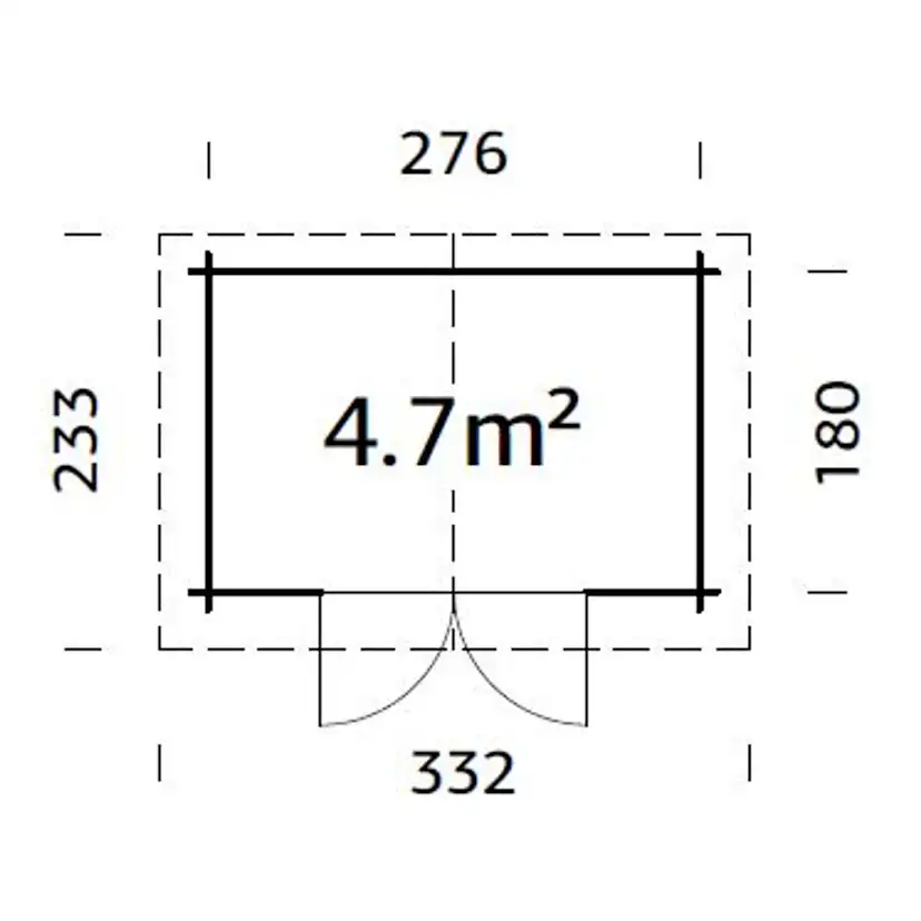 Stuga Palmako Valentine 5,0 m2