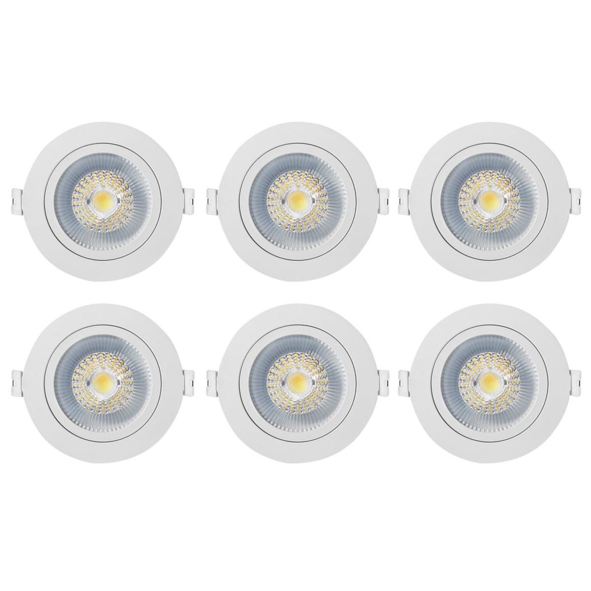 Downlight Westal Nedljus 7W 650Lm 27,3,4K Vit 6-pack Wld Fr72 Flex Tilt