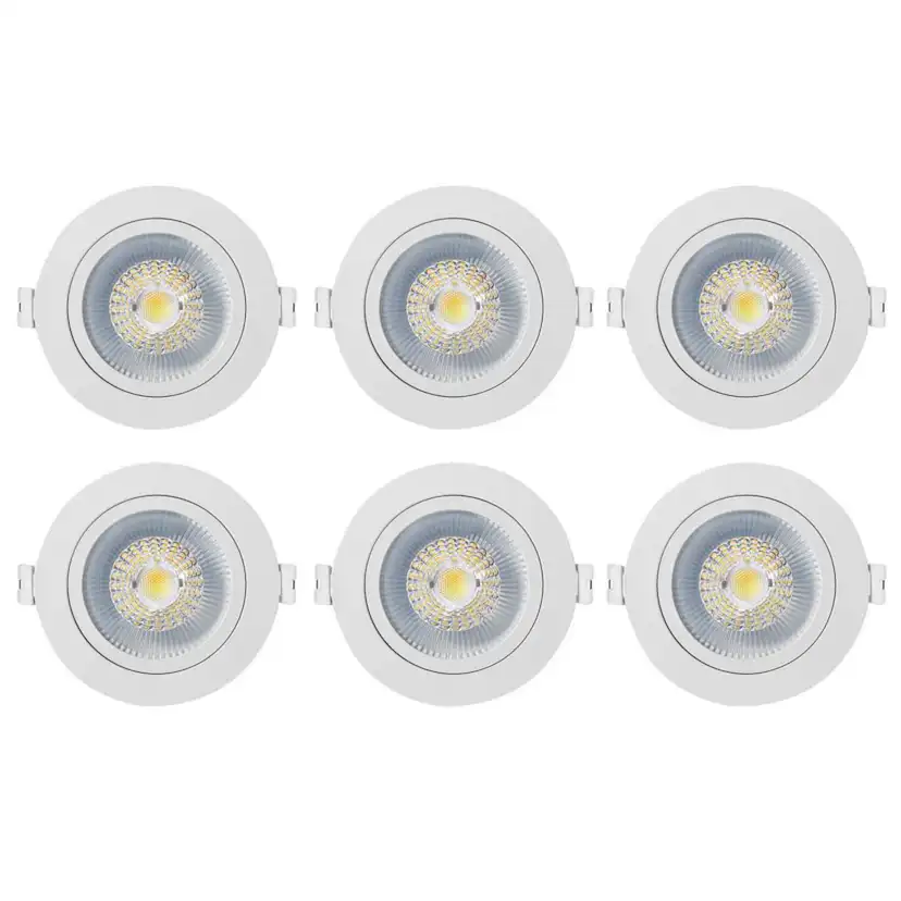 Downlight Westal Nedljus 7W 650Lm 27,3,4K Vit 6-pack Wld Fr72 Flex Tilt