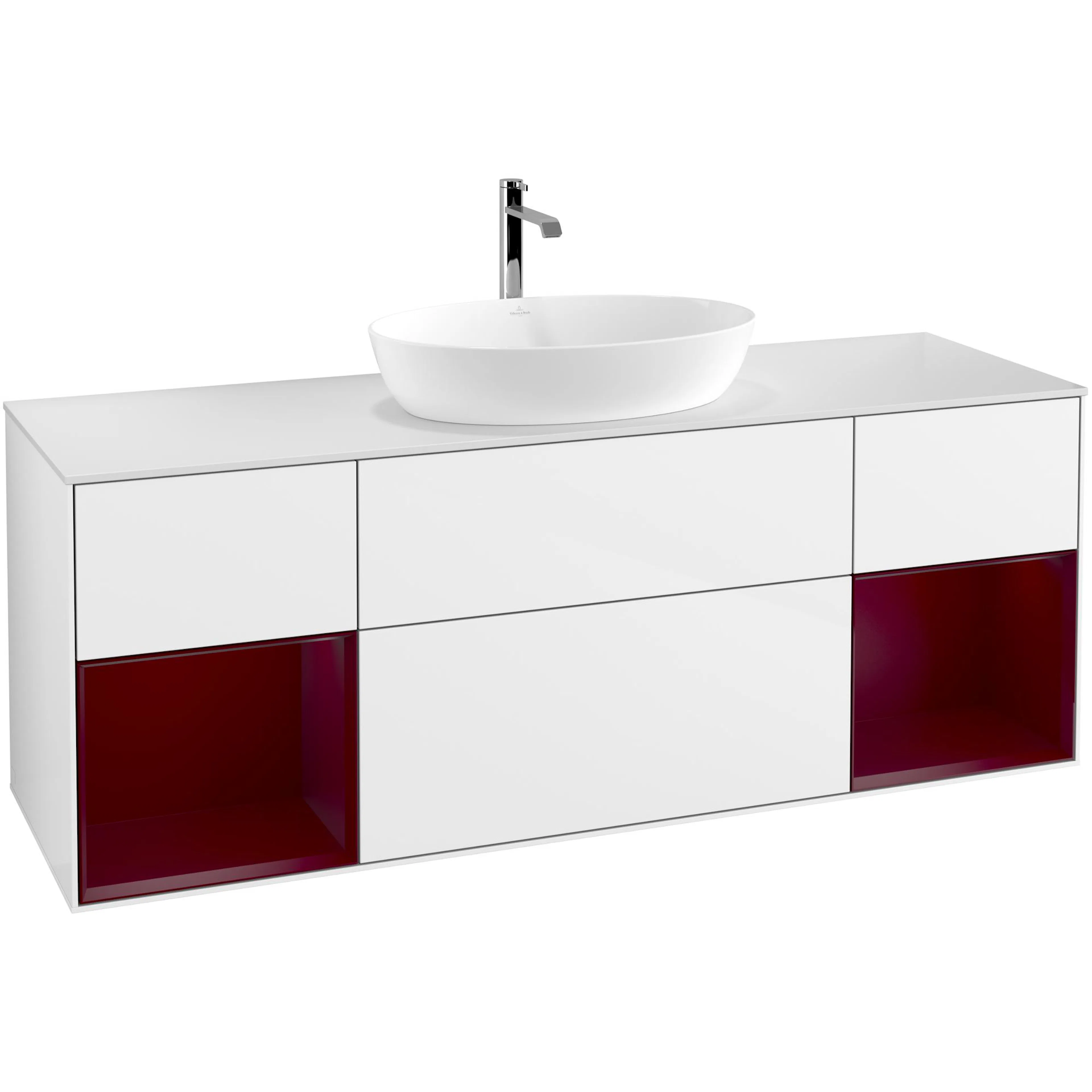 Tvättställsskåp Villeroy & Boch Finion med Två Hyllor och Bänkskiva för Fristående Tvättställ från Artis & Collaro