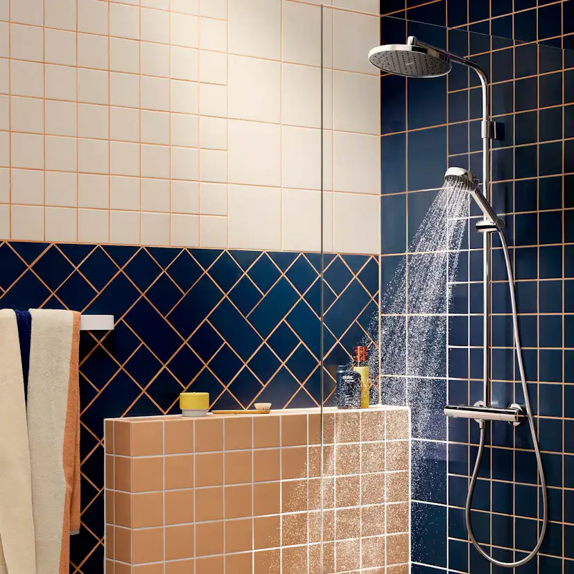Takduschset Hansgrohe Activera S Showerpipe 240 1jet EcoSmart med Ecostat Fine Varia