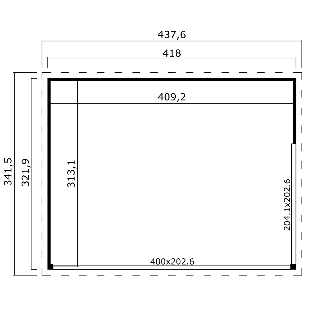 Fristående Uterum Landskap Stråla 13,5 kvm