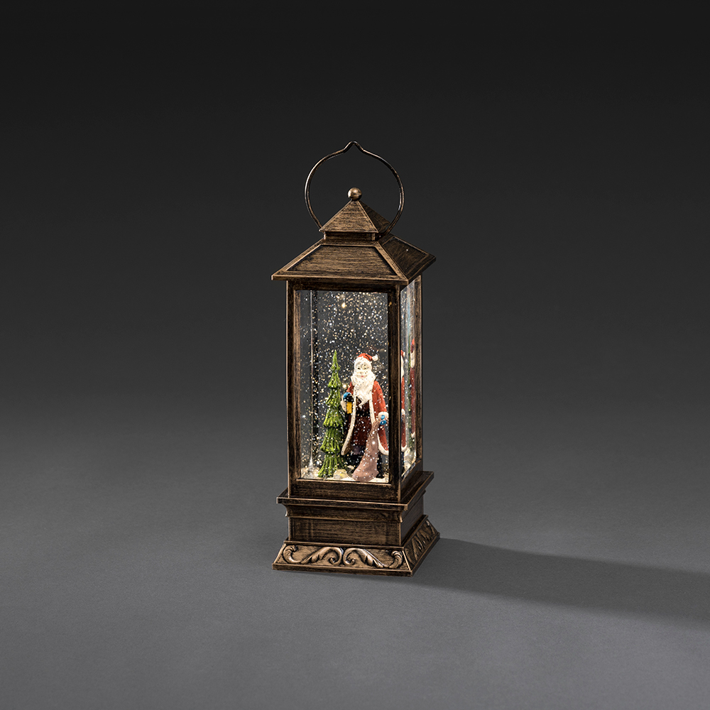 Lykta Gnosjö Konstsmide Vattenfylld Tomte med Julgran