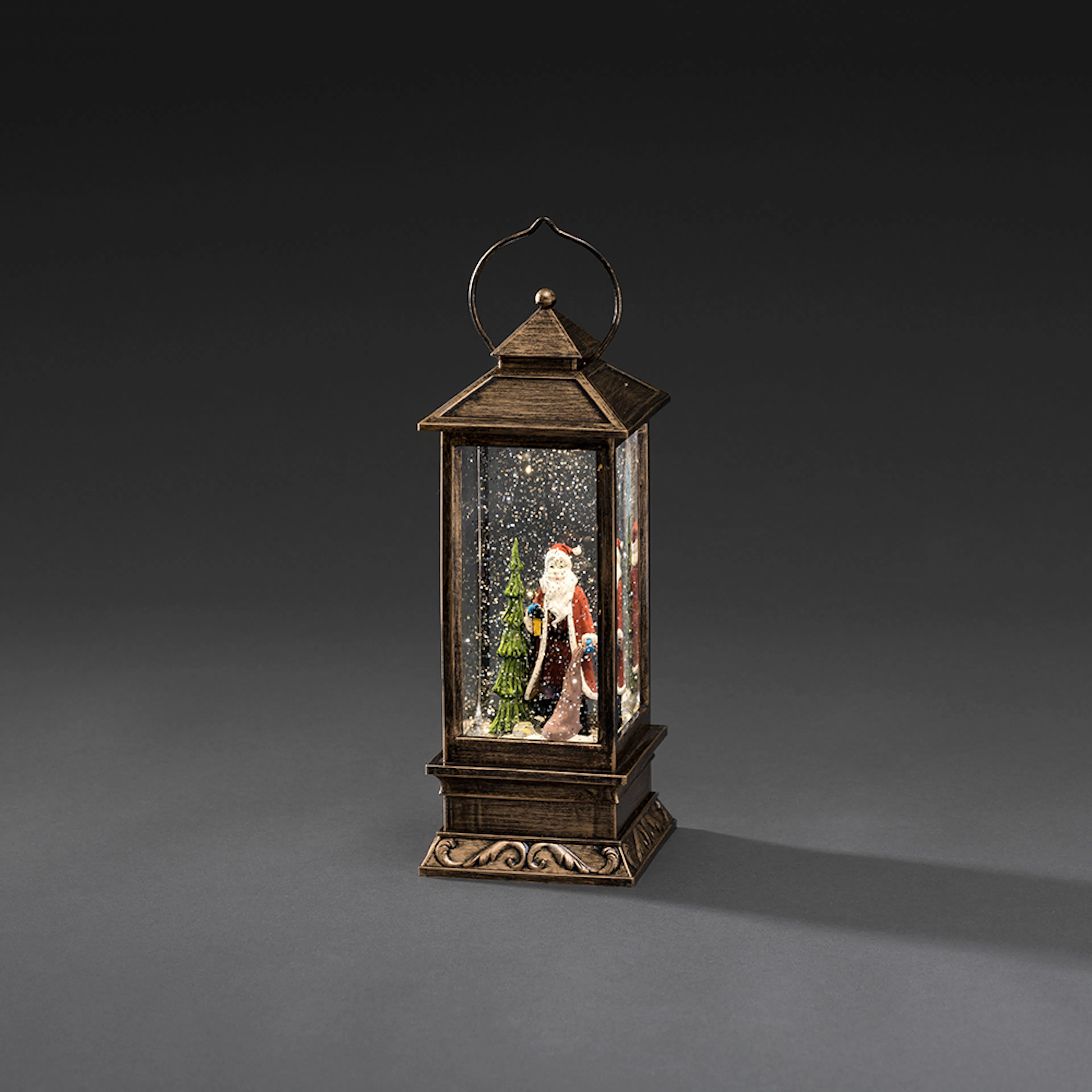 Lykta Gnosjö Konstsmide Vattenfylld Tomte med Julgran