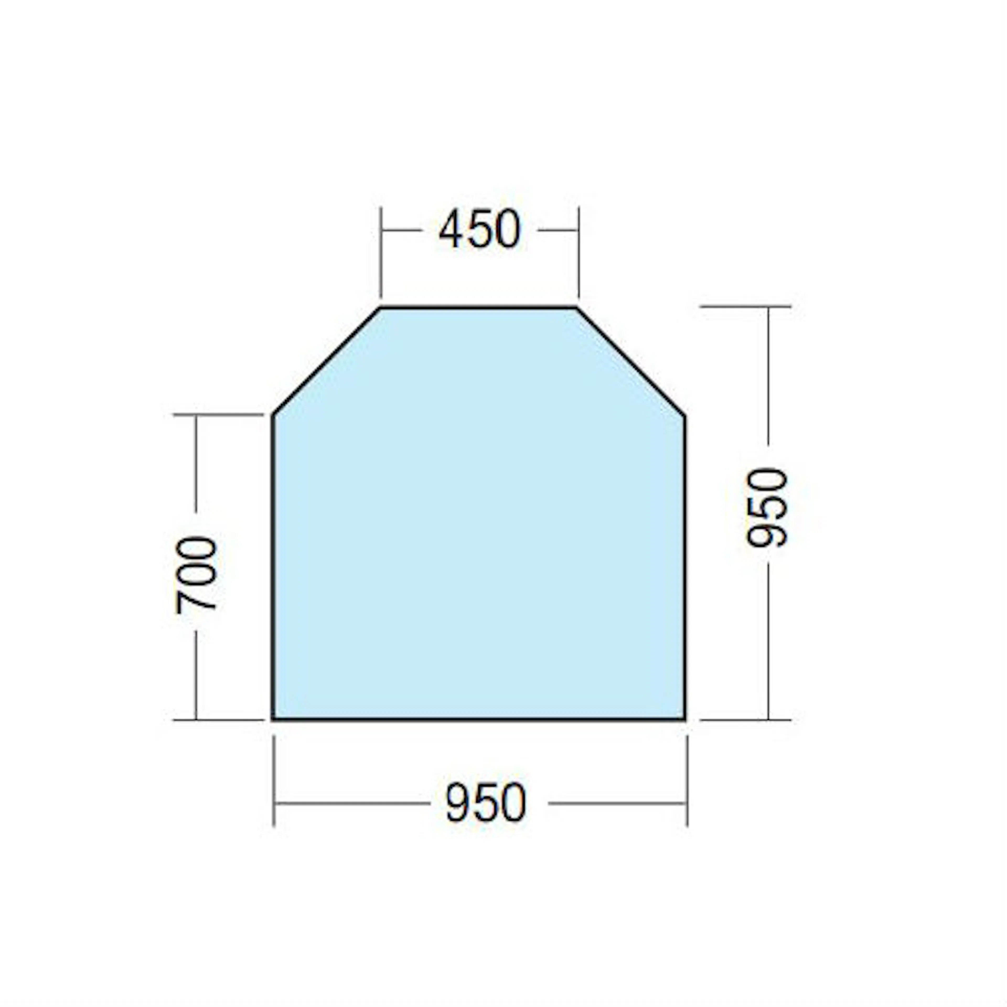 Golvplåt Kaminexperten 950 x 950  Sexkantig