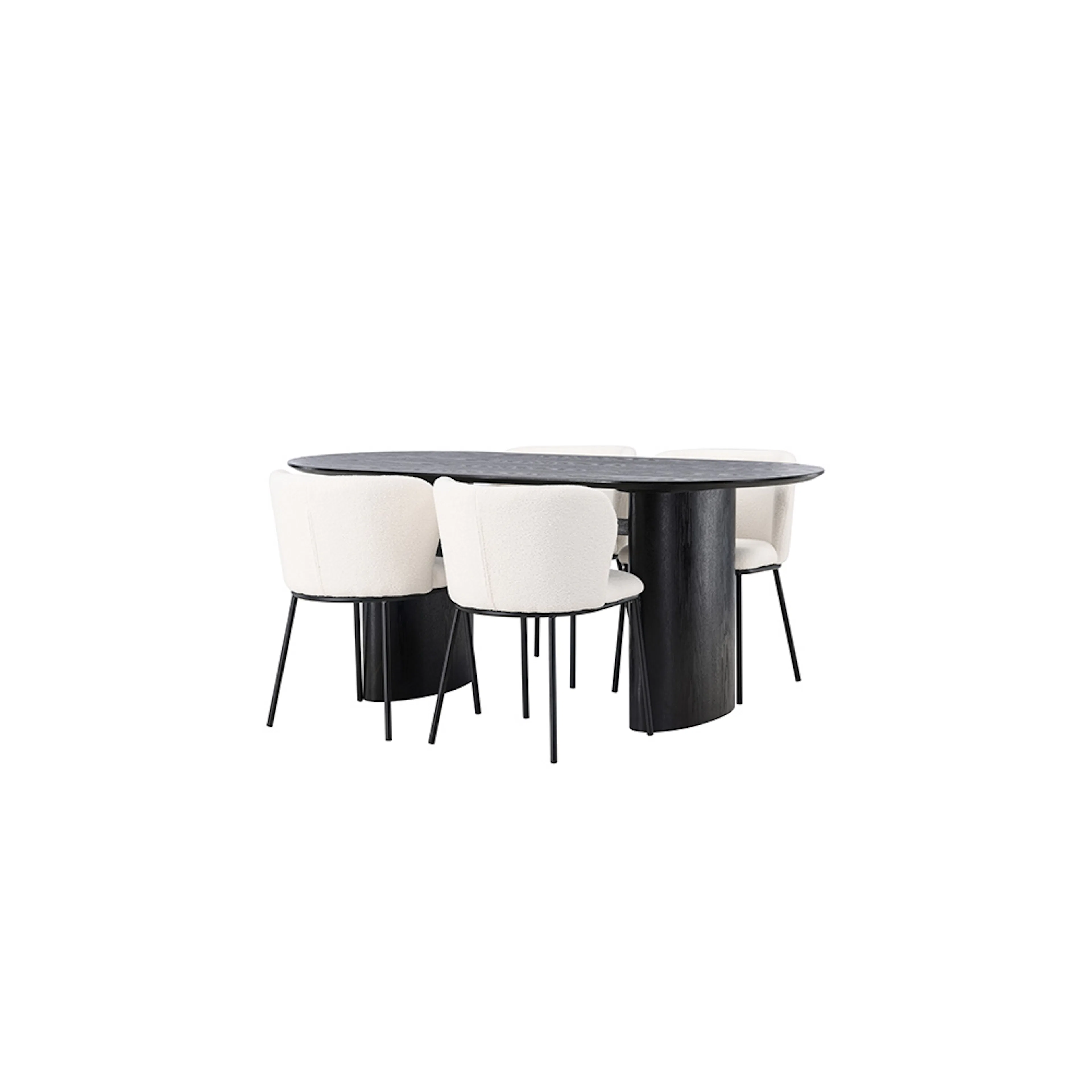 Matgrupp Venture Home Isolde med 4 st Edina stolar