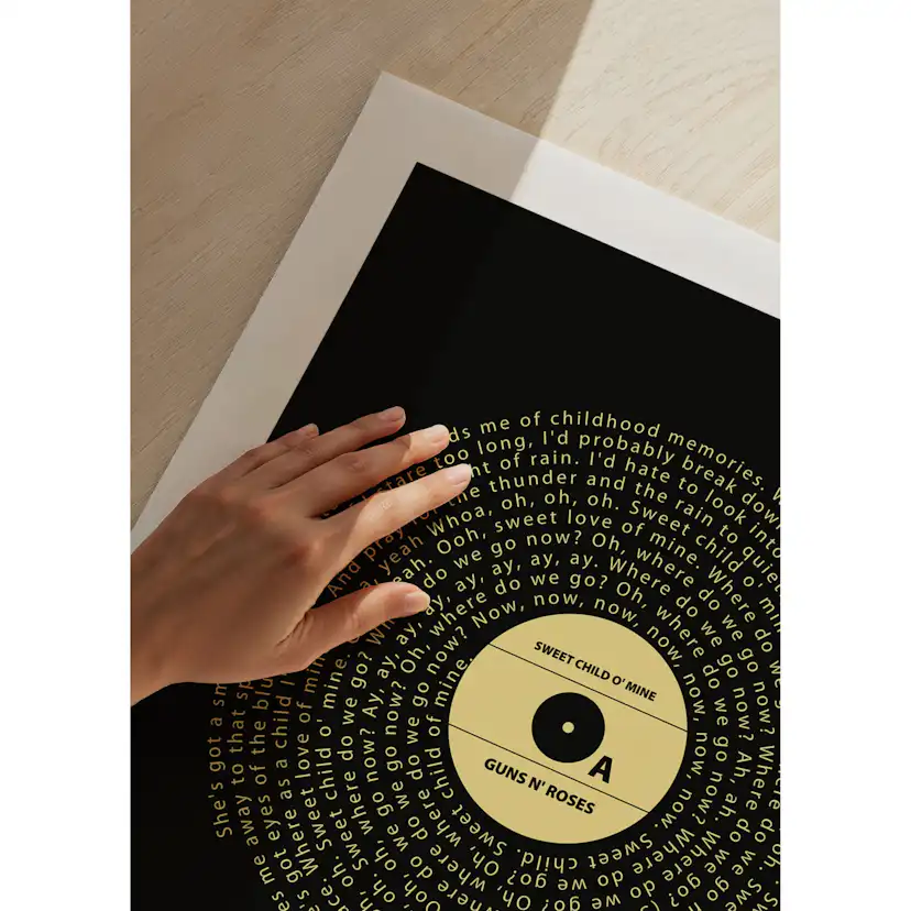 Poster Gallerix Sweet Child O Mine Vinyl By Guns N Roses