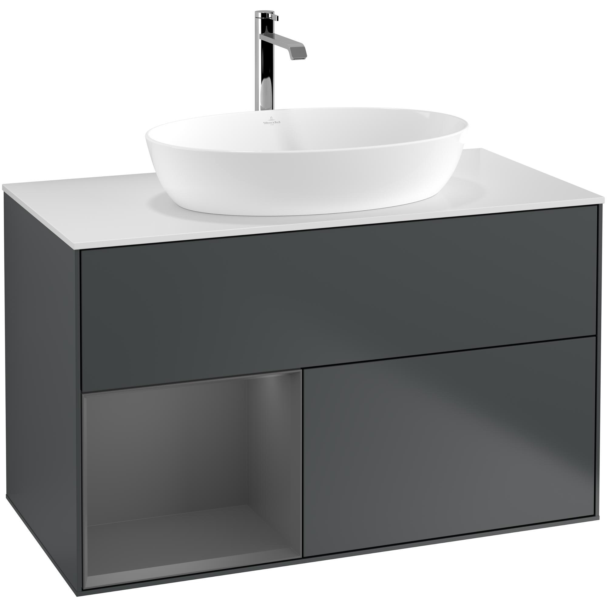 Tvättställsskåp Villeroy & Boch Finion med 2 Lådor Hylla och Bänkskiva för Fristående Tvättställ från Artis & Collaro