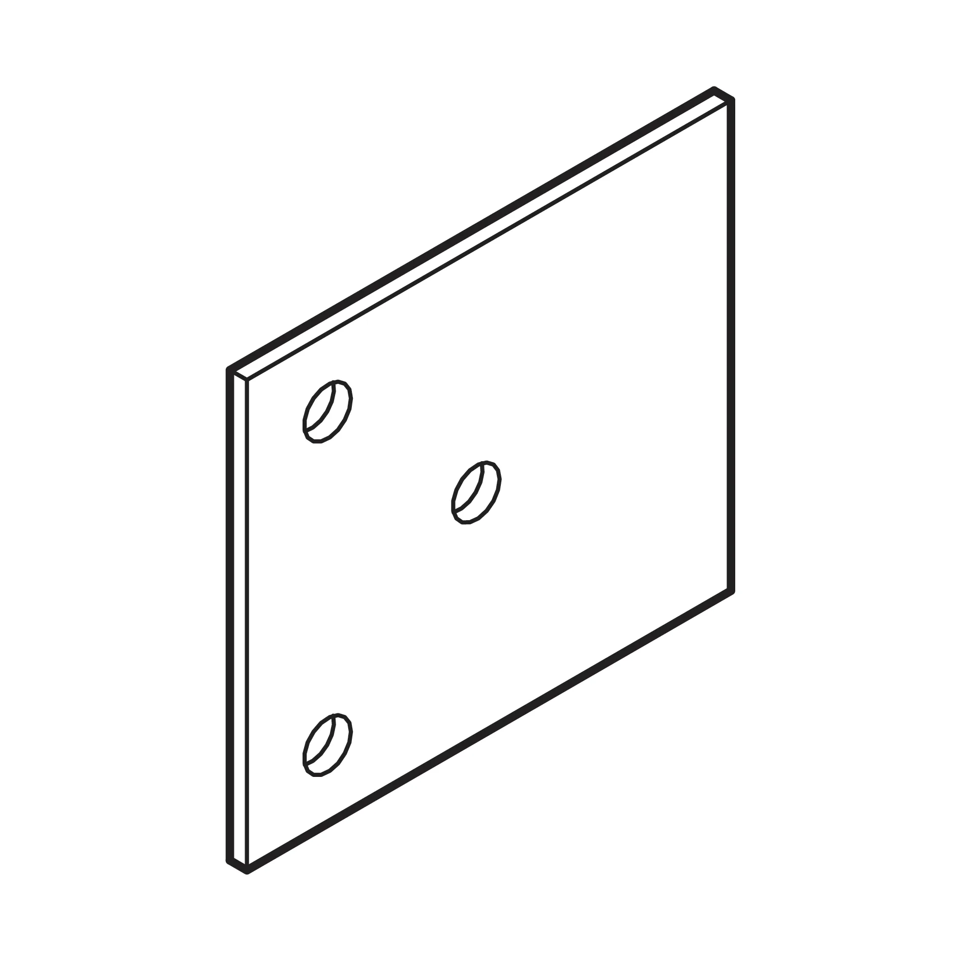 Distansbricka till Arc gångjärn, 2 mm, Matte Black. 2 mm, Mattsvart