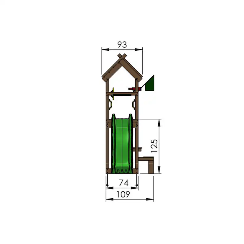 Lektorn Jungle Gym Totem Inkl Röd Rutschkana