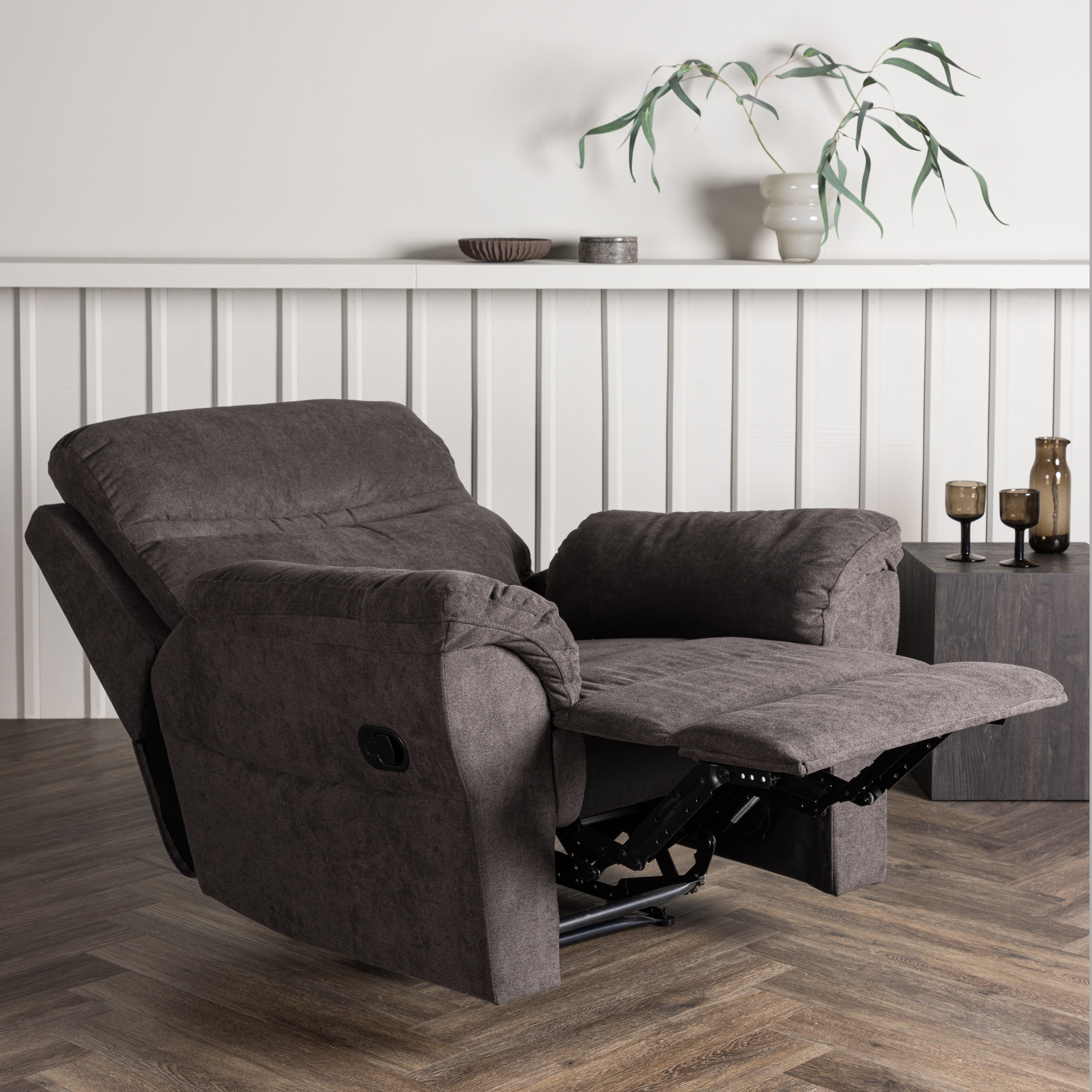 Reclinerfåtölj Venture Home Taranto Brun Fåtölj i Polyester