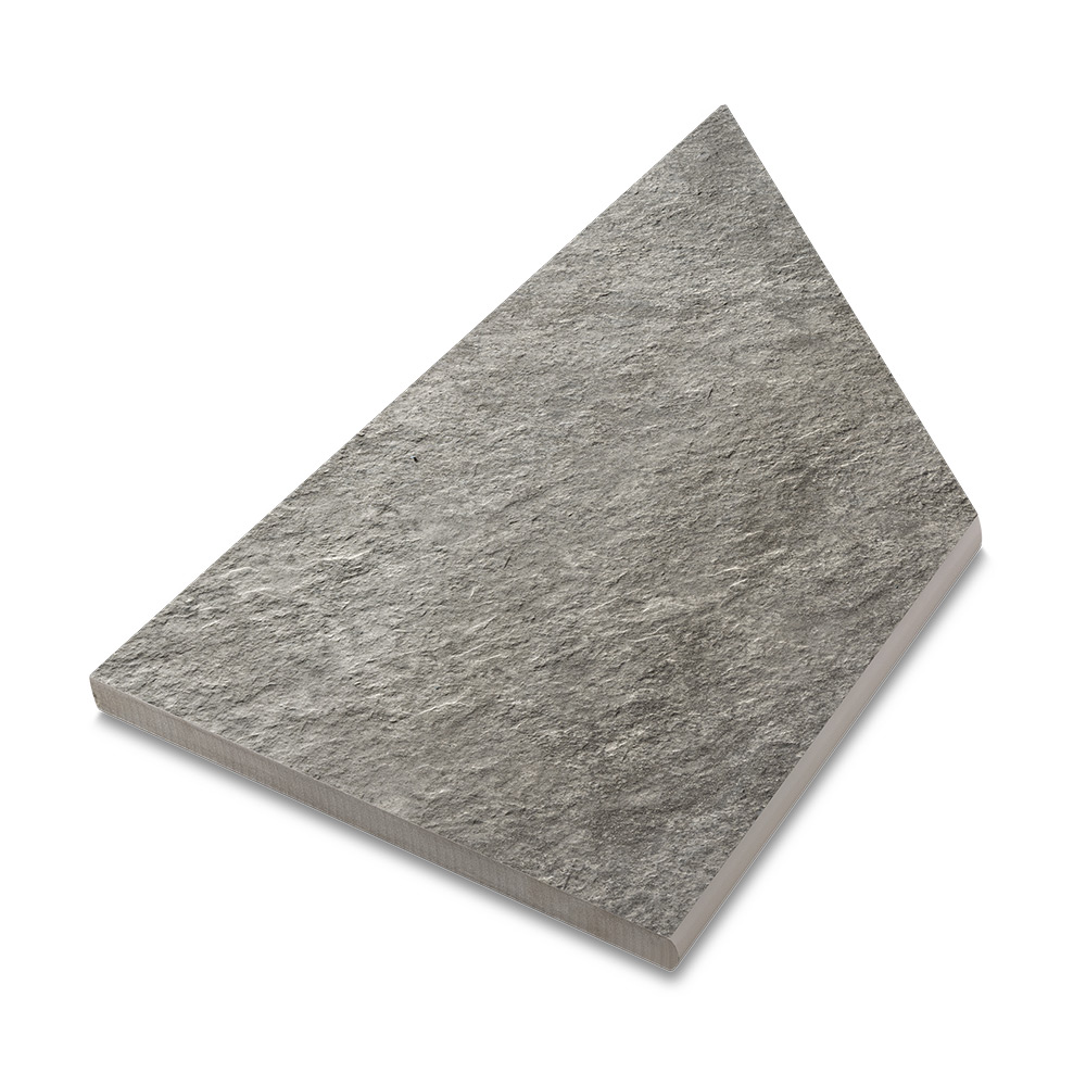 Uteklinker Bricmate Z Quartzit Grey Pool Inner Corner Left 30x60 cm