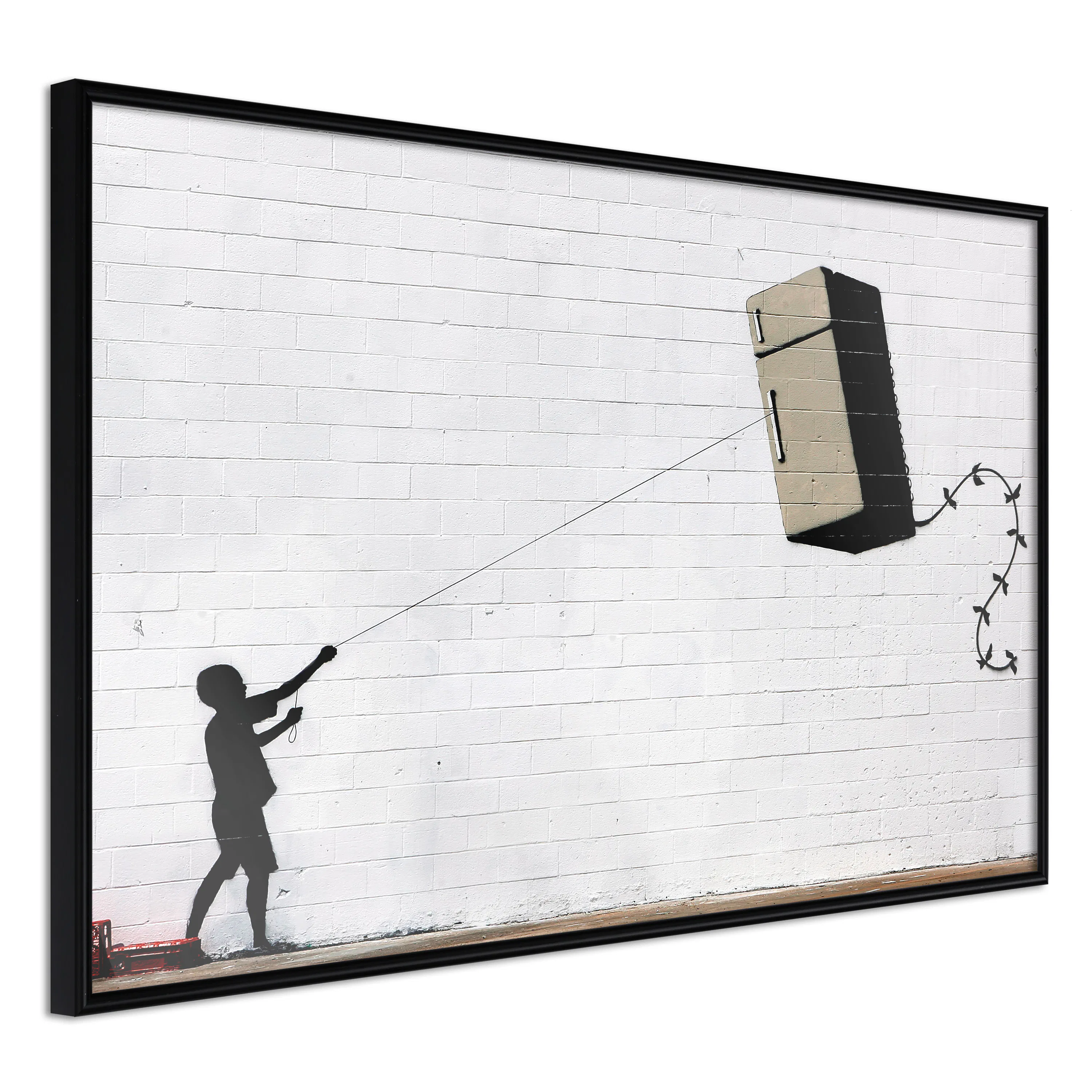 Poster Artgeist Affisch Flying Fridge