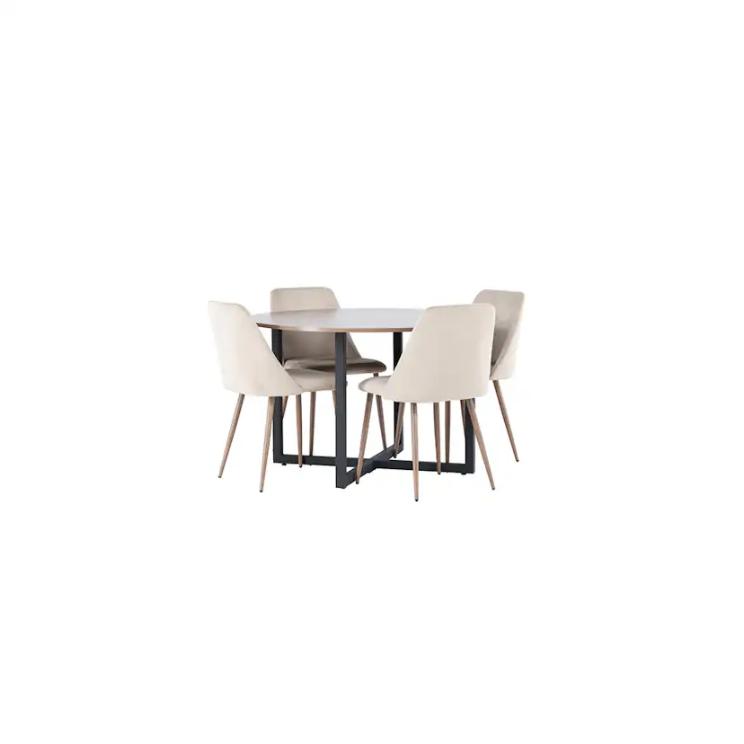 Matgrupp Venture Home Durango Ø120 cm med 4 st Night stolar