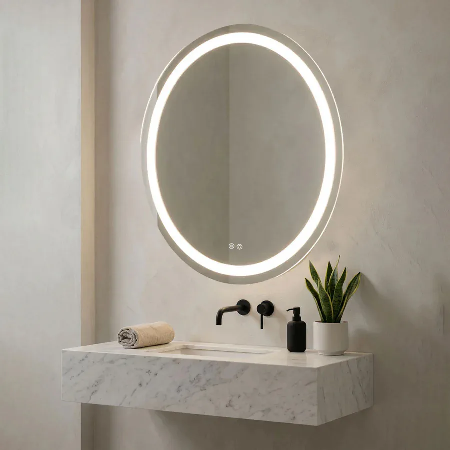 Badrumsspegel Tenfors Nova Rund Imfri LED