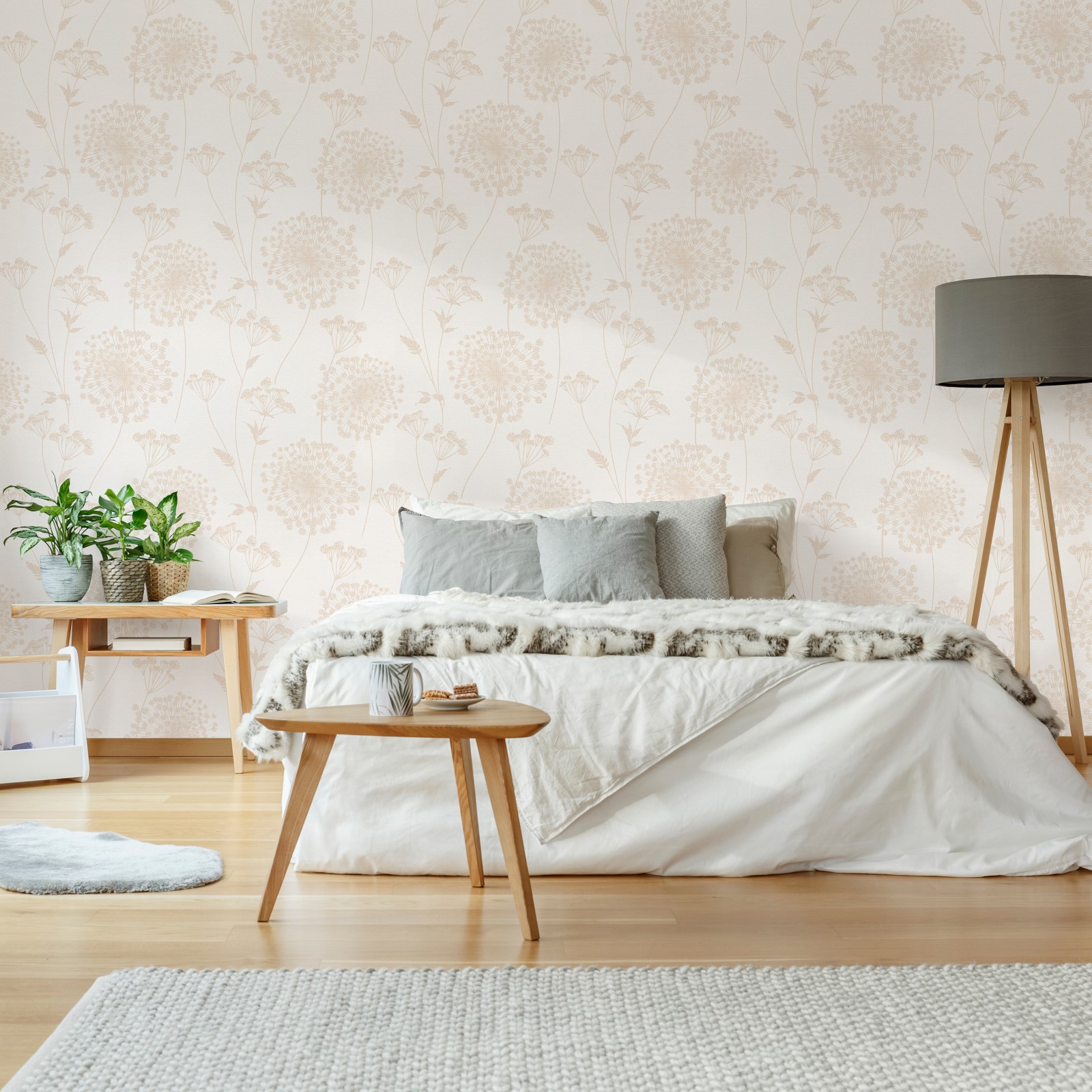 Tapet WOW Field Beige Blommor
