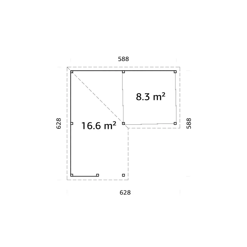 Uterum Palmako Lenna 24,9 m2 Set 410 Slide