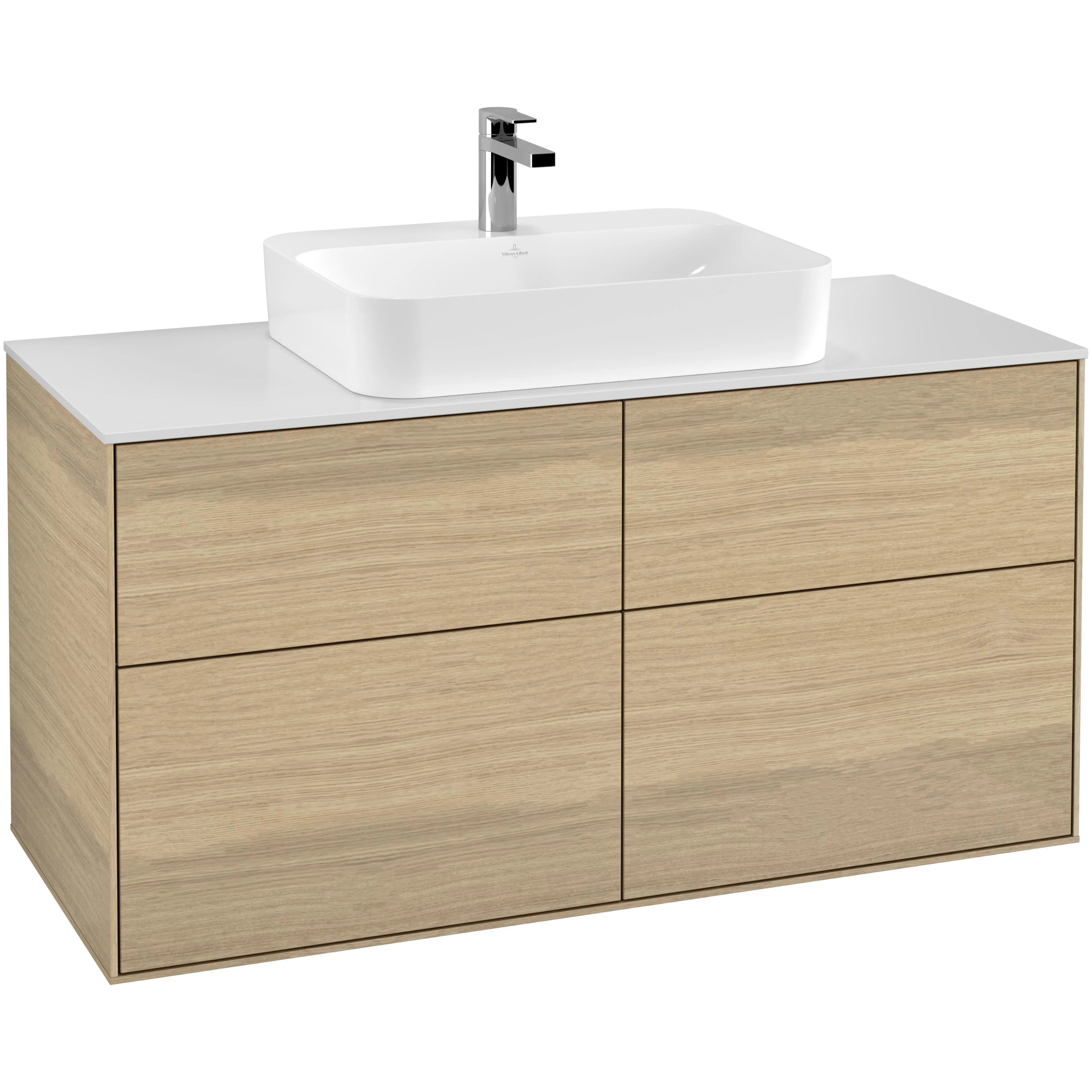 Tvättställsskåp Villeroy & Boch Finion med 4 Lådor och Bänkskiva för Ytmonterat Tvättställ