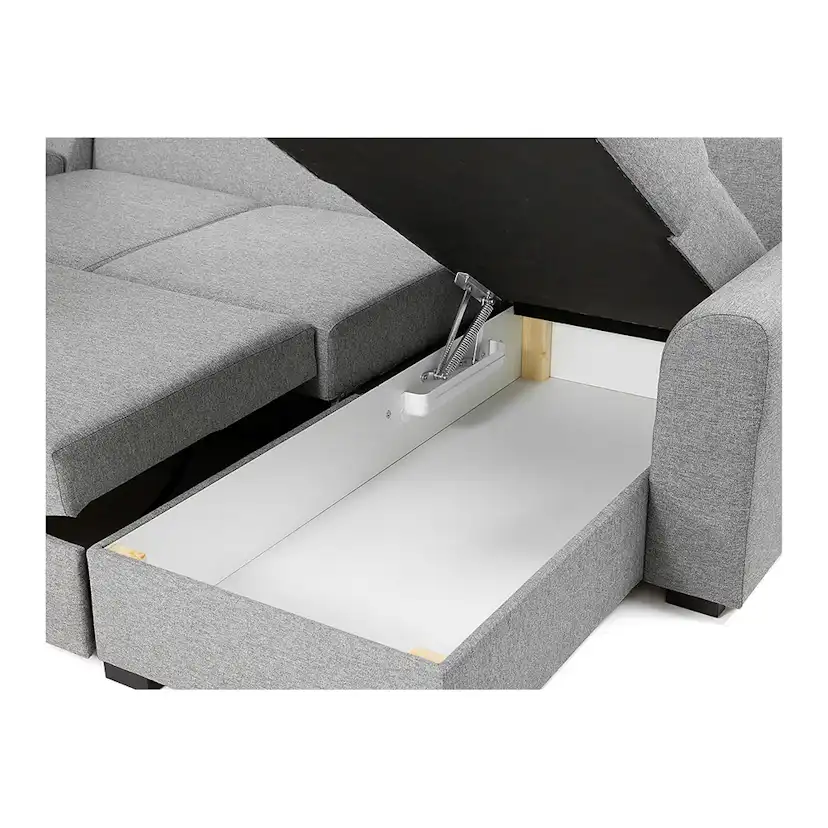 Wilma U-bäddsoffa Large Vänster Svart, Vänster