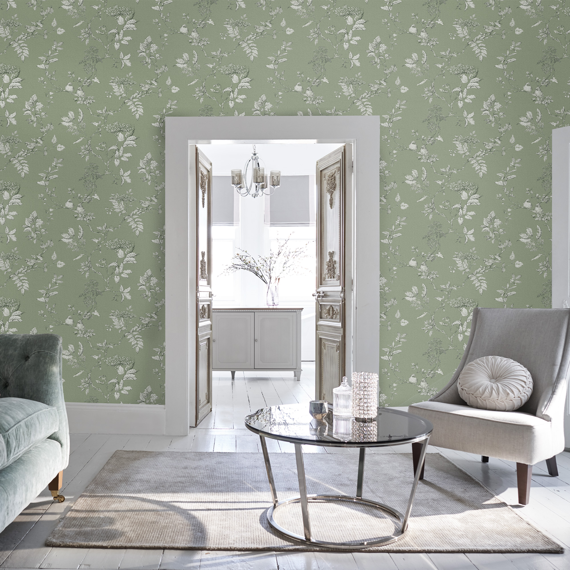 Tapet Laura Ashley Elderwood Sage