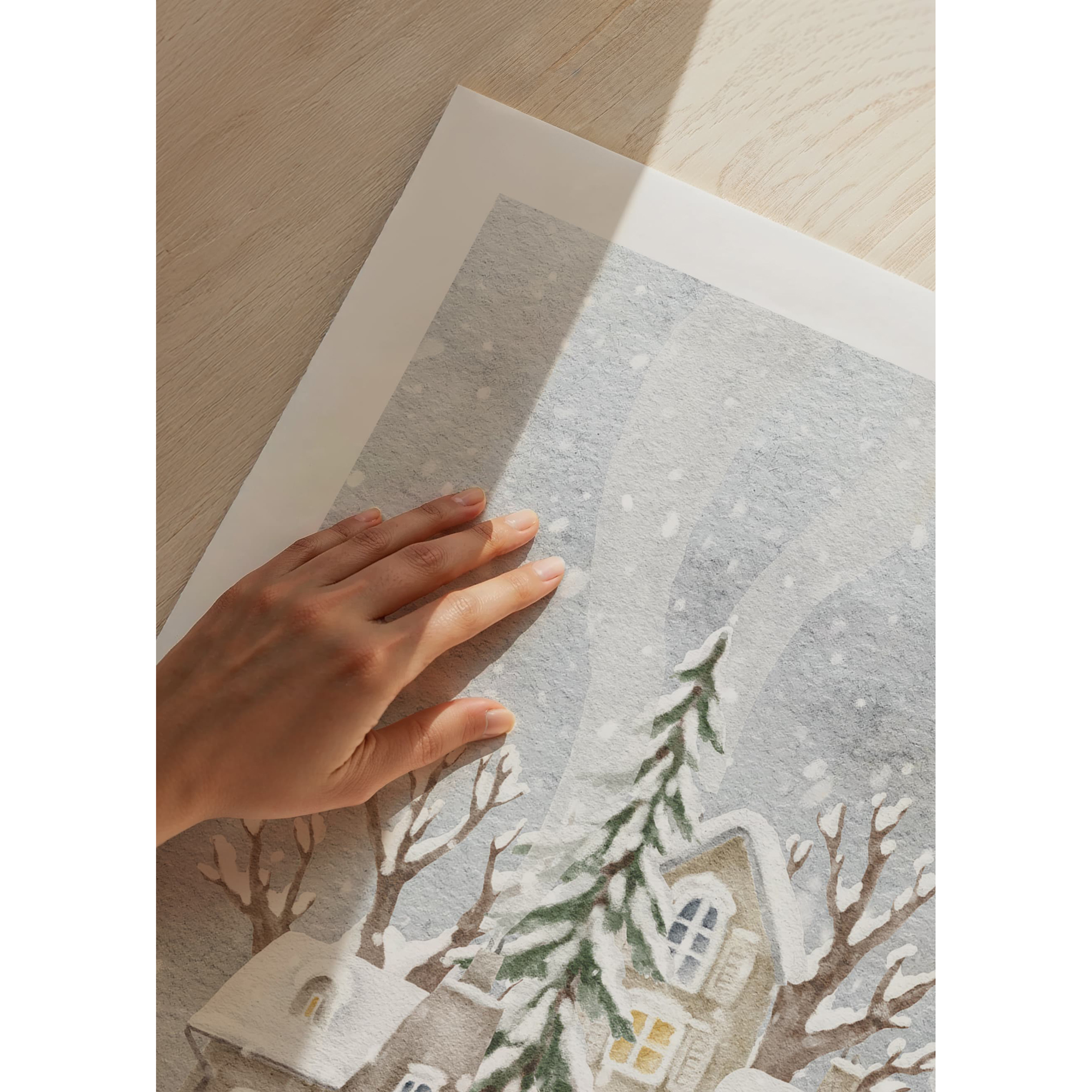 Poster Gallerix Abstract Winter Village No2