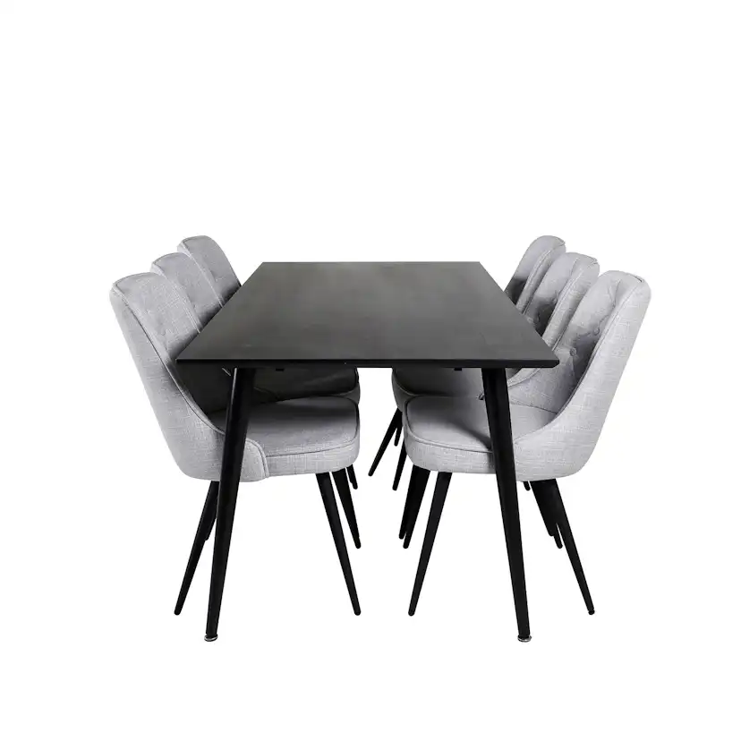 Matgrupp Venture Home Dipp med 6 Velvet Deluxe stolar