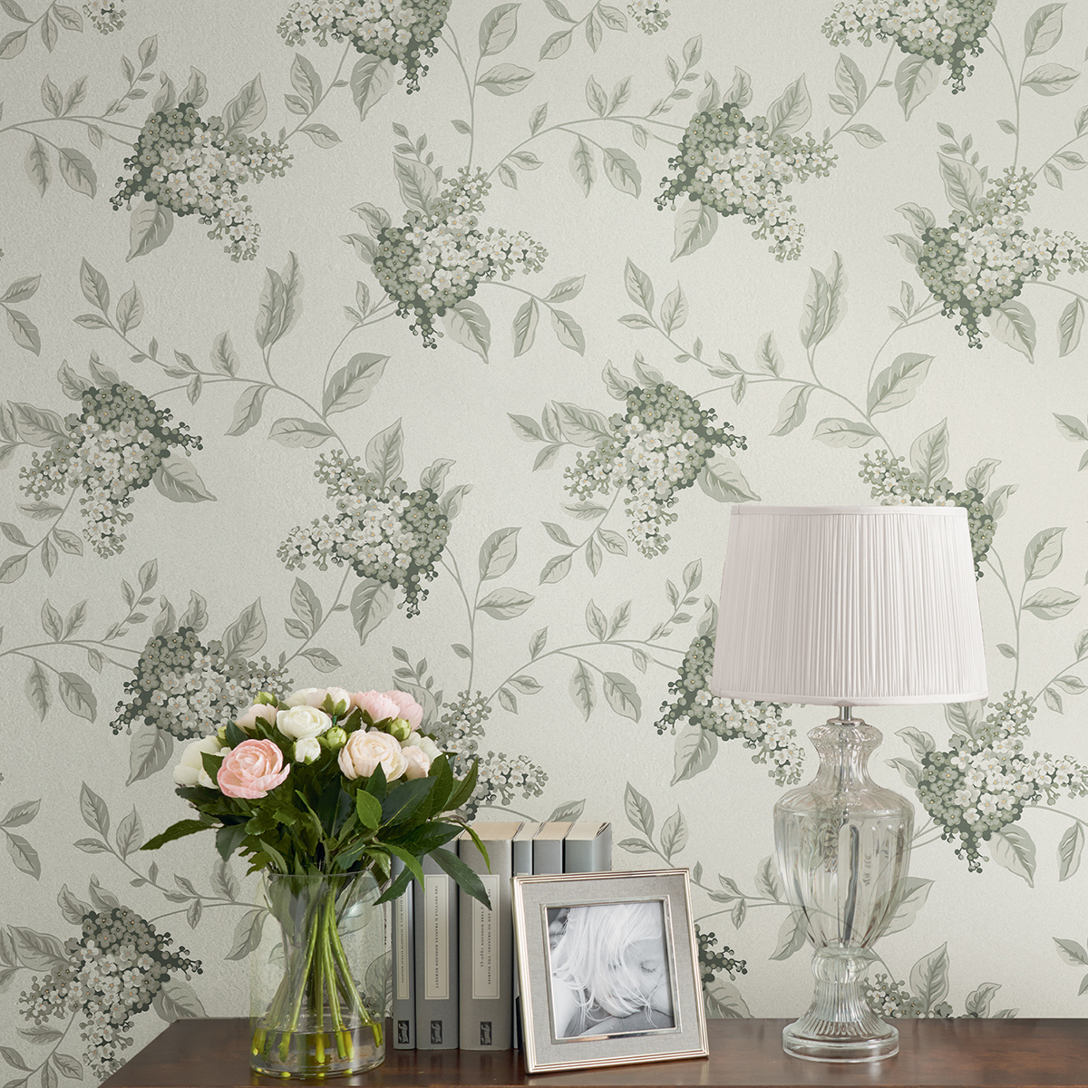 Tapet Laura Ashley Portland Grön