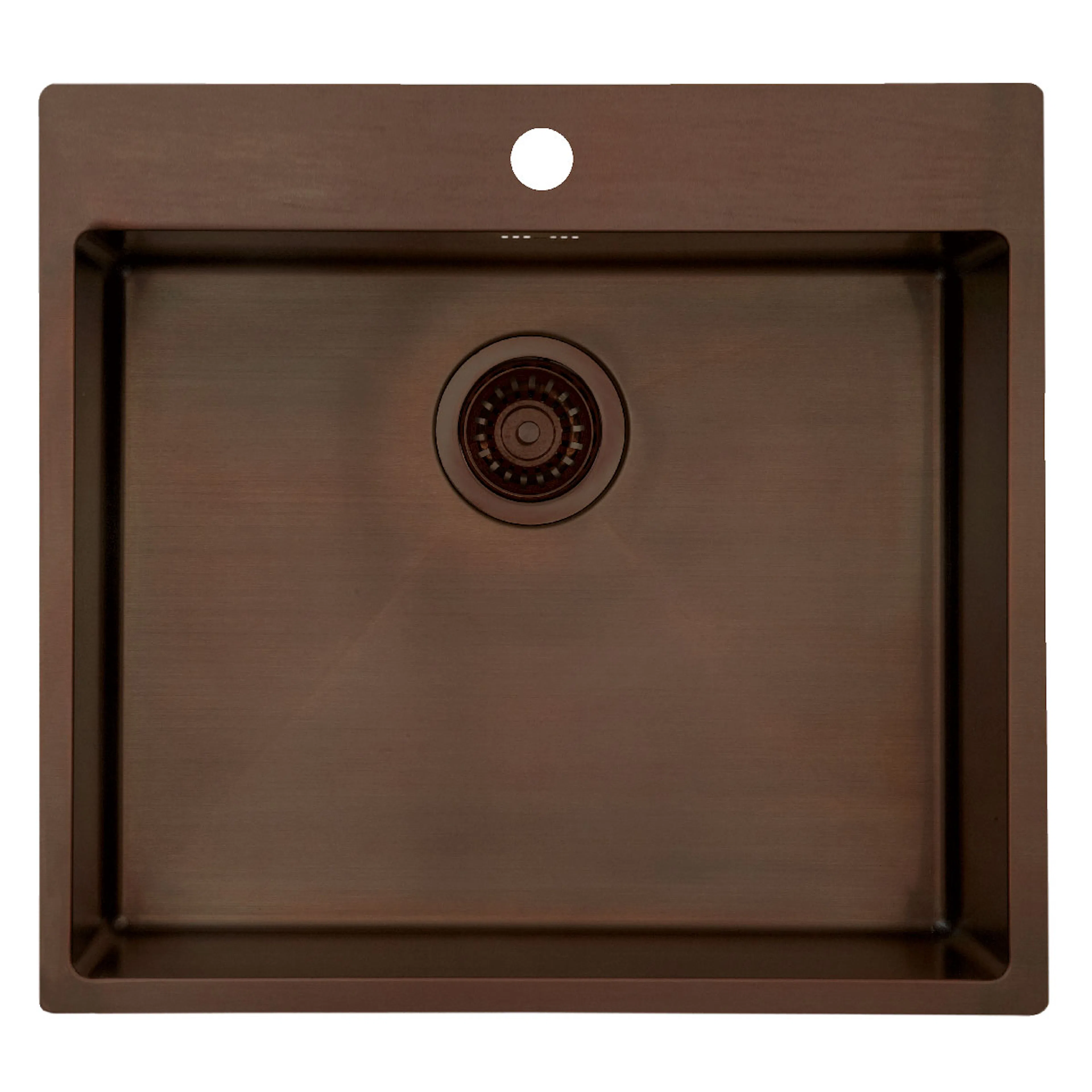 Lavabo Kubus 540 Soft, bruneret massiv messing Färg: Brunerad Mässing, Yta: Polerad
