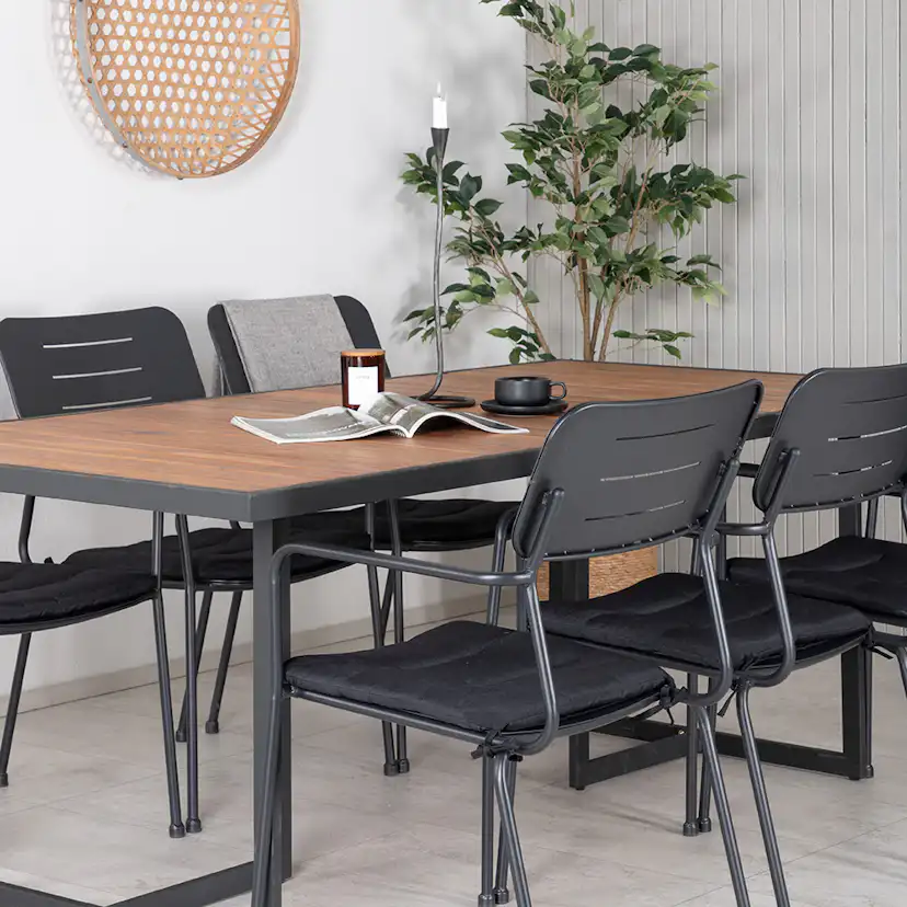 Matgrupp Venture Home King med 6 Nime Matstolar
