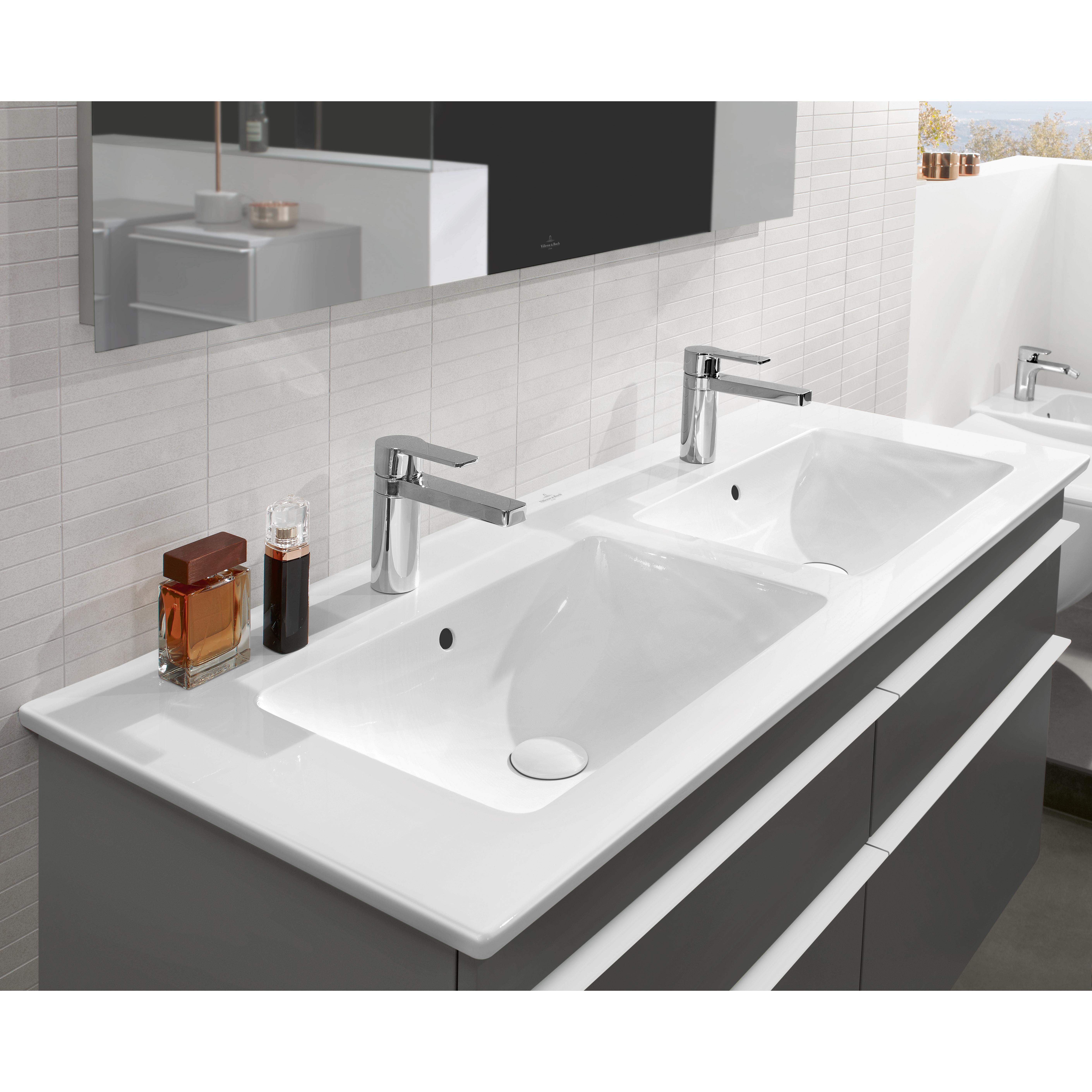 Tvättställ villeroy & Boch Venticello 4111DJ01 Vit Alpin, Med Bräddavlopp, Utan Blandarhål, för Väggmonterad blandare