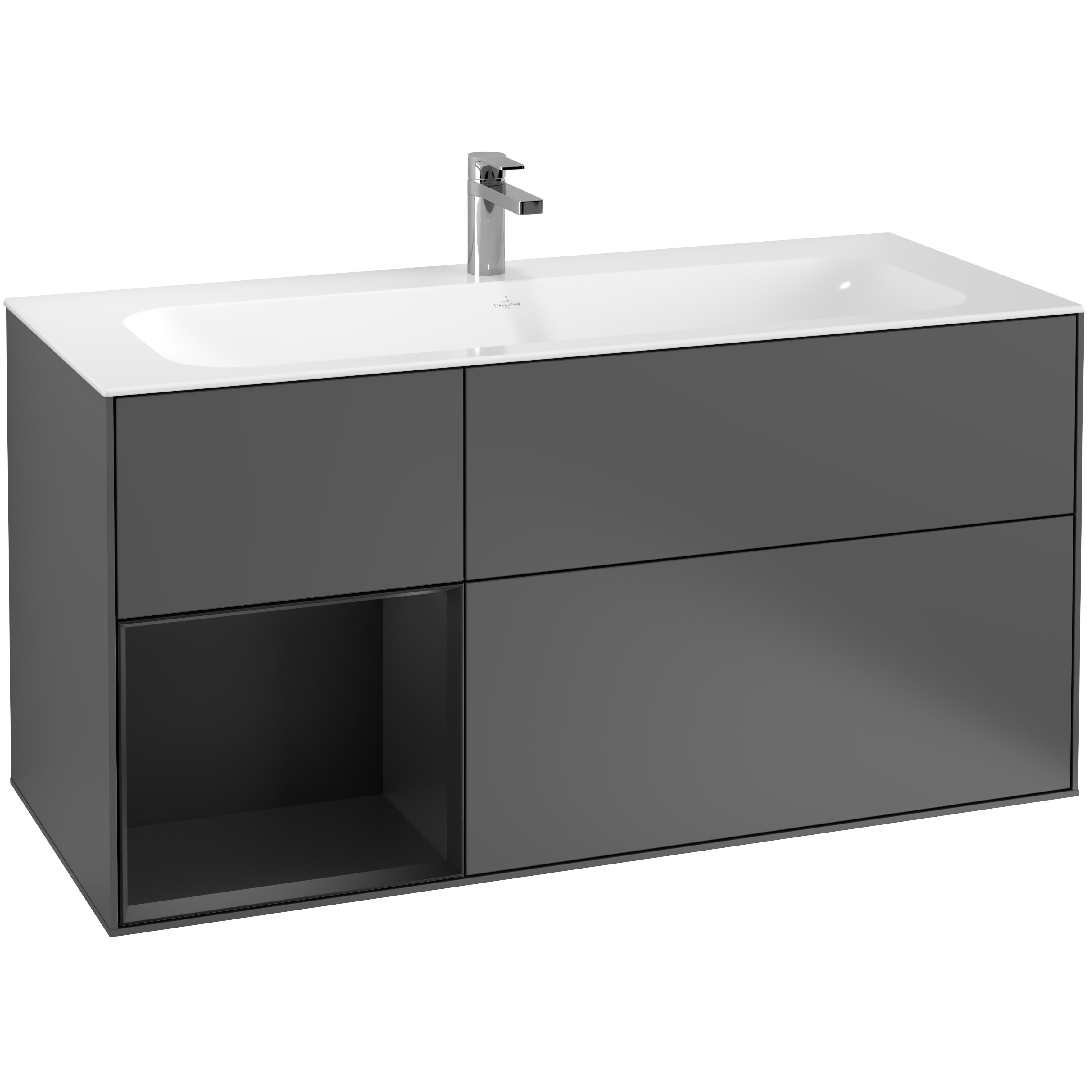 Tvättställsskåp Villeroy & Boch Finion med 3 Lådor och Hylla för Inbyggt Tvättställ
