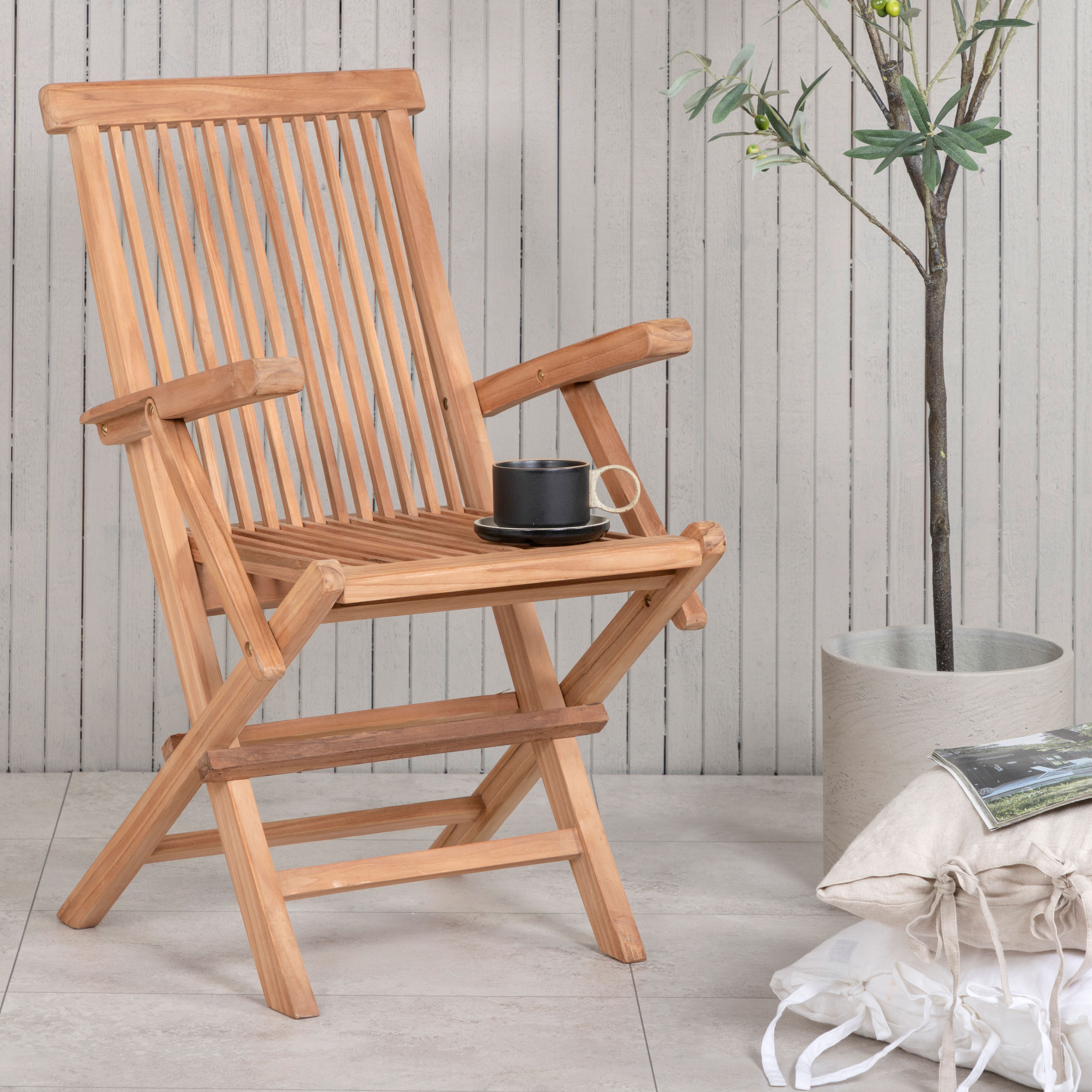 Fällbar stol Venture Home Kenya med Armstöd 2-pack