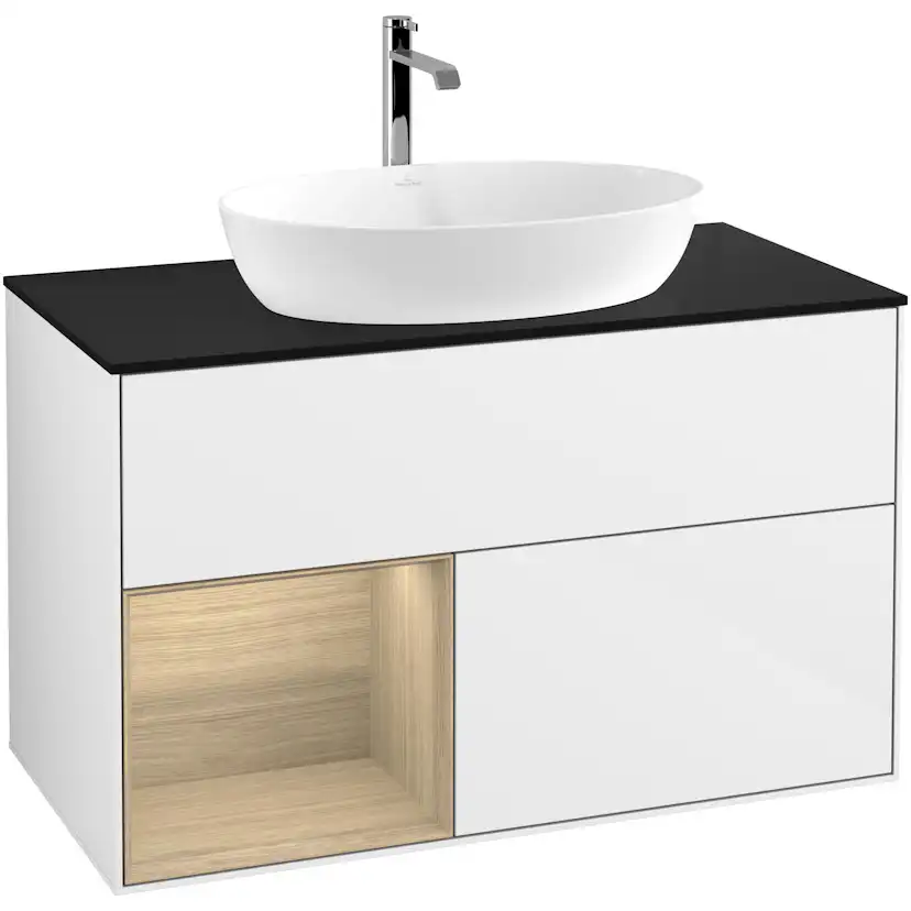 Tvättställsskåp Villeroy & Boch Finion med 2 Lådor Hylla och Bänkskiva för Fristående Tvättställ från Artis & Collaro