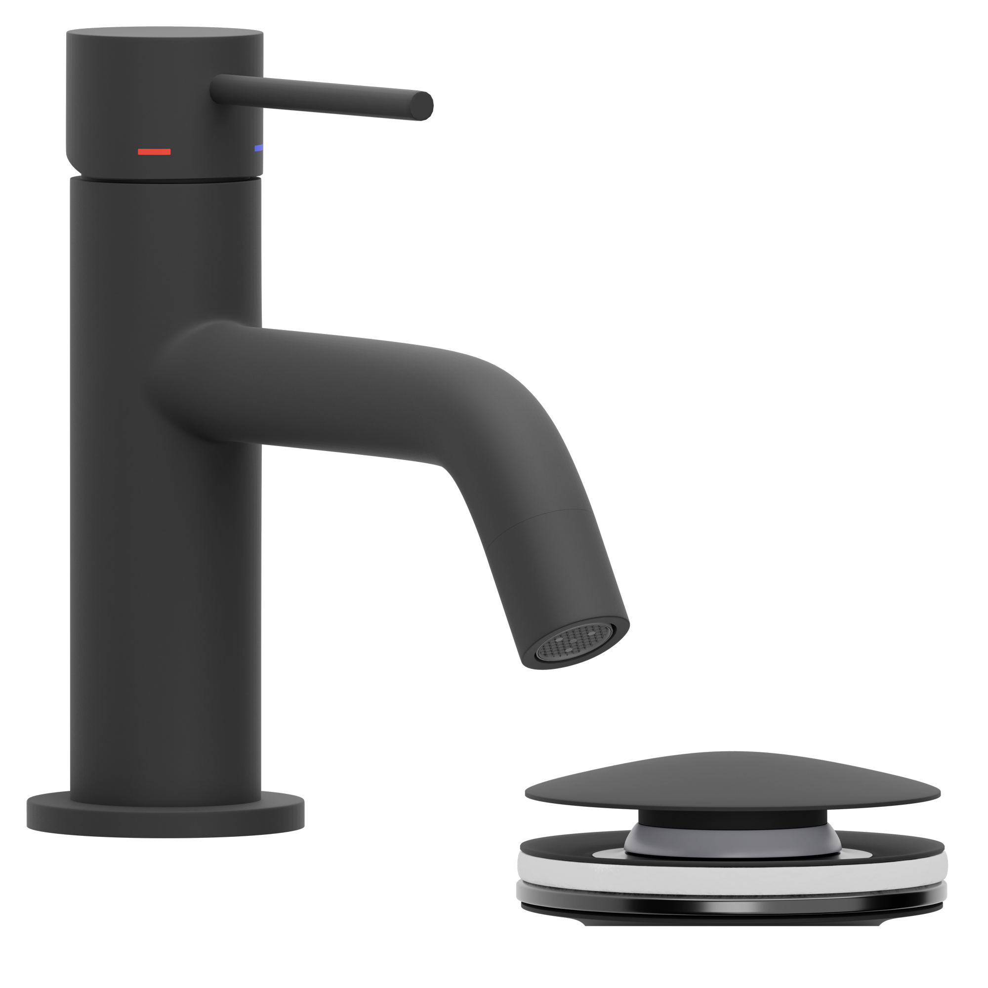 Tvättställsblandare Scandtap Voyage Coal med Bottenventil Pop-Up