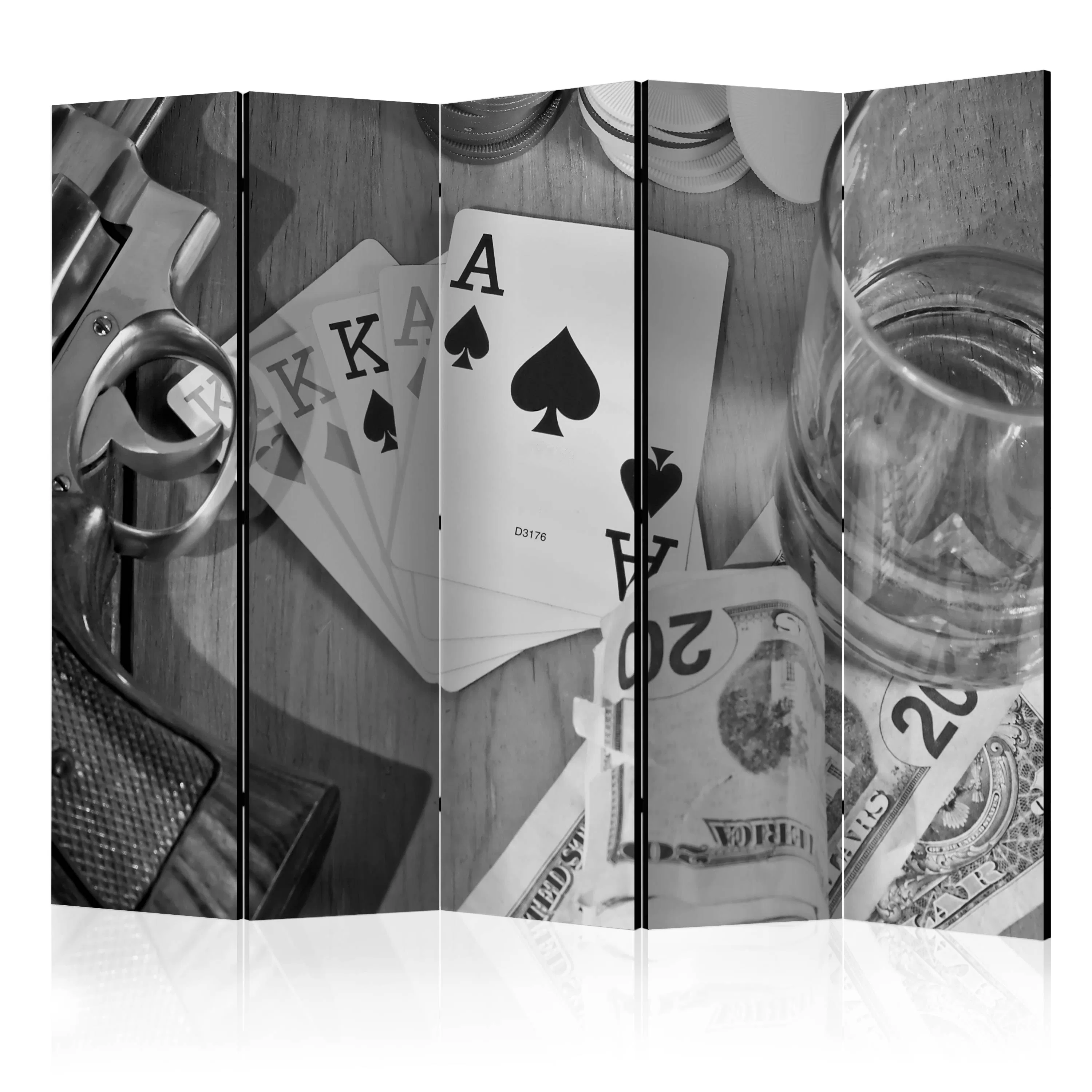 Rumsavdelare Arkiio Cards Black and White II 225x172 cm