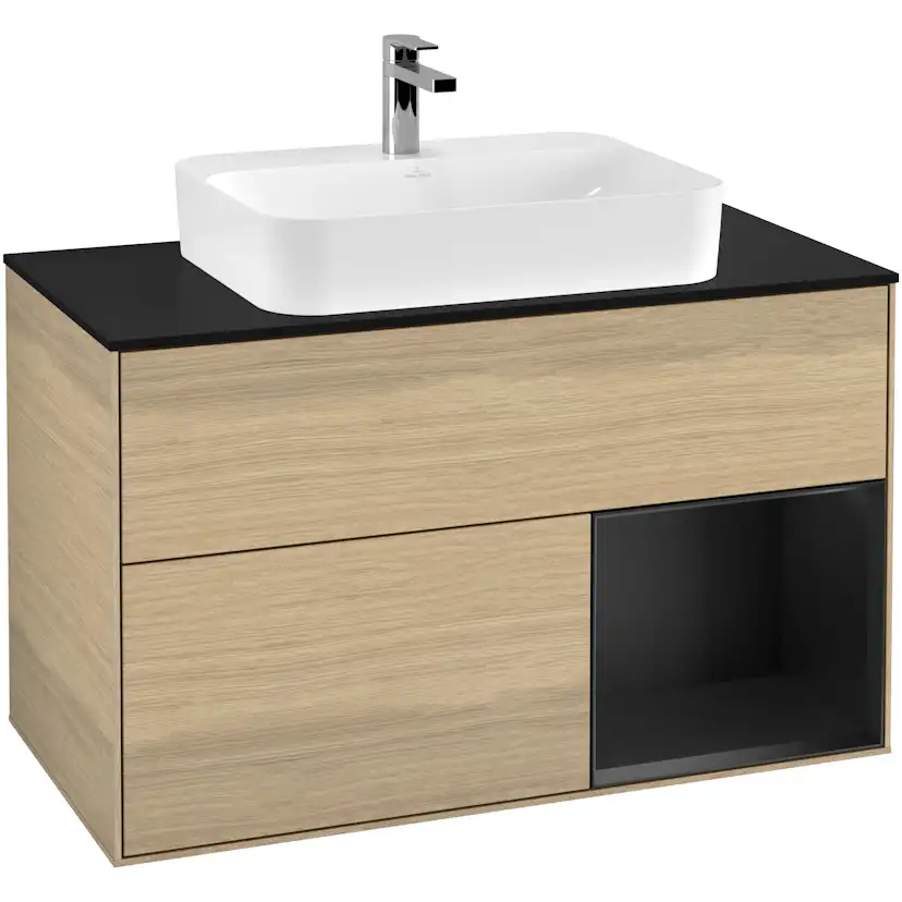 Tvättställsskåp Villeroy & Boch Finion med 2 Lådor Hylla och Bänkskiva för Ytmonterat Tvättställ