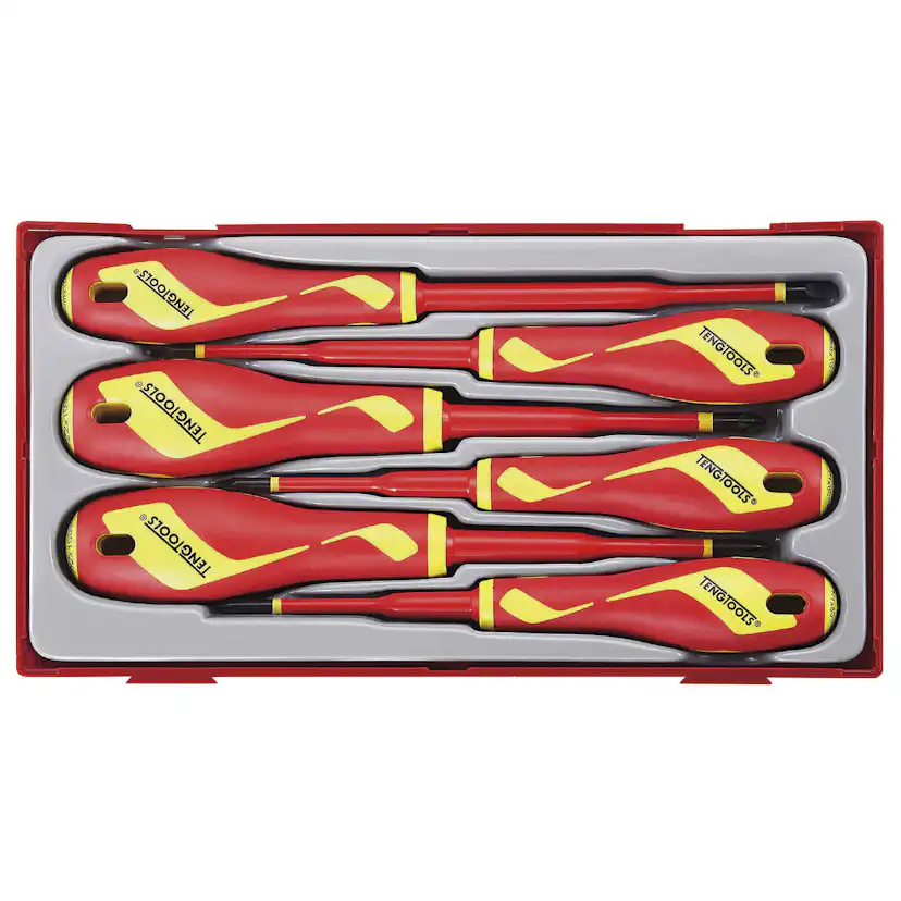 Skruvmejselsats 6 delar för 1000 volt Teng Tools TTV706N
