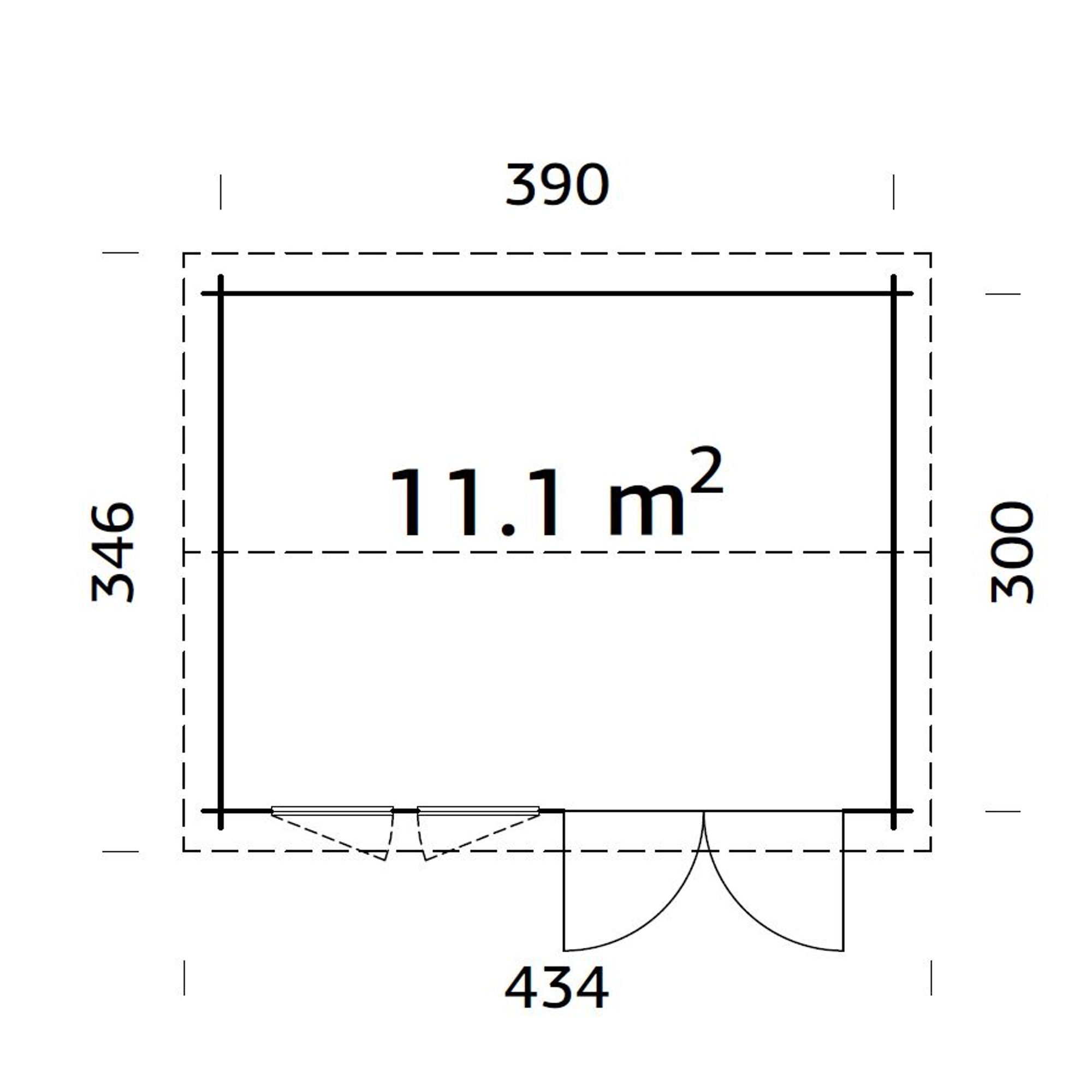 Stuga Palmako Iris 11,1 m2