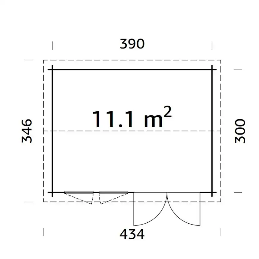 Stuga Palmako Iris 11,1 m2