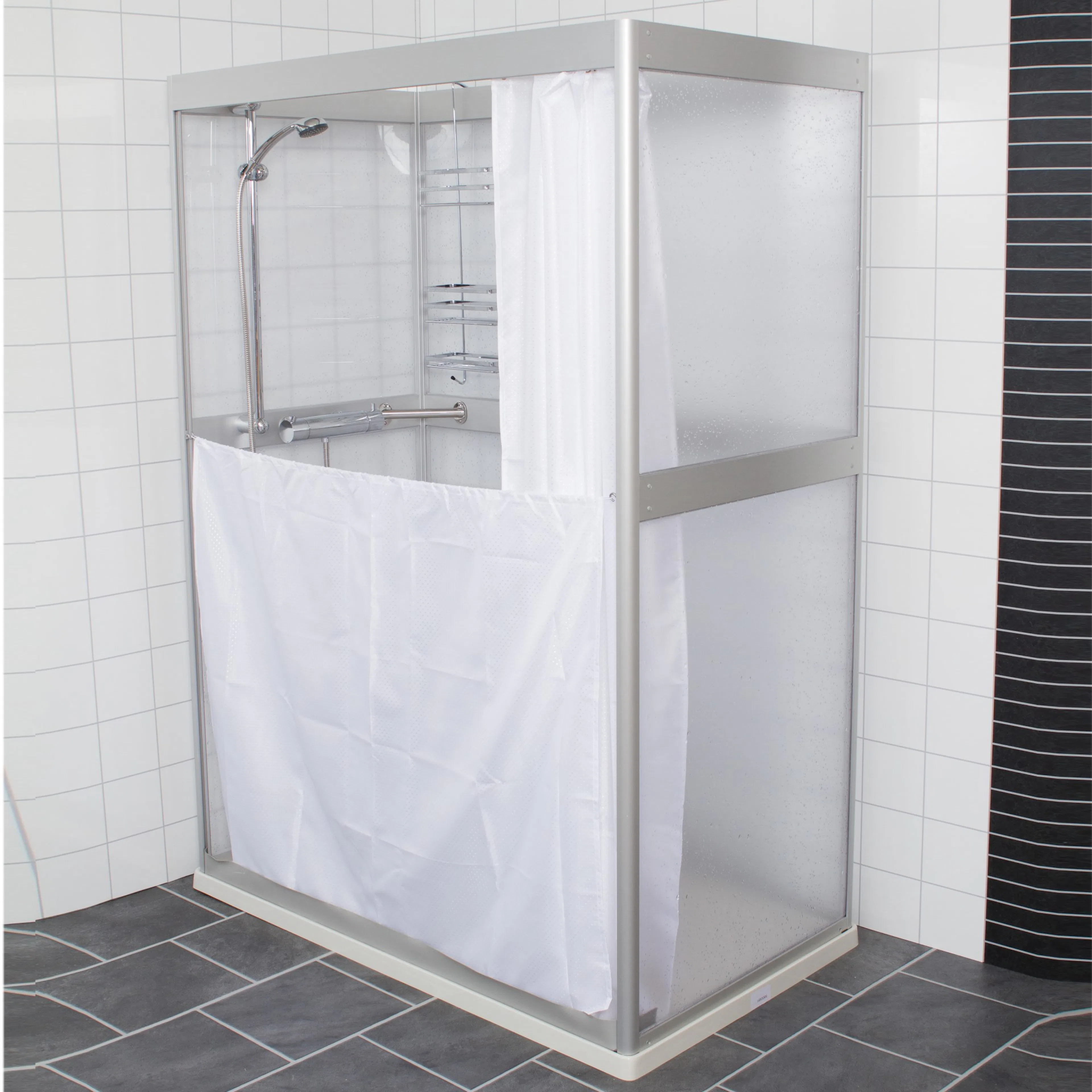 Stänkskyddsdraperi, till 900-, 1000- och 1100-dusch 1200x1050 mm till 900-, 1000- och 1100-dusch
