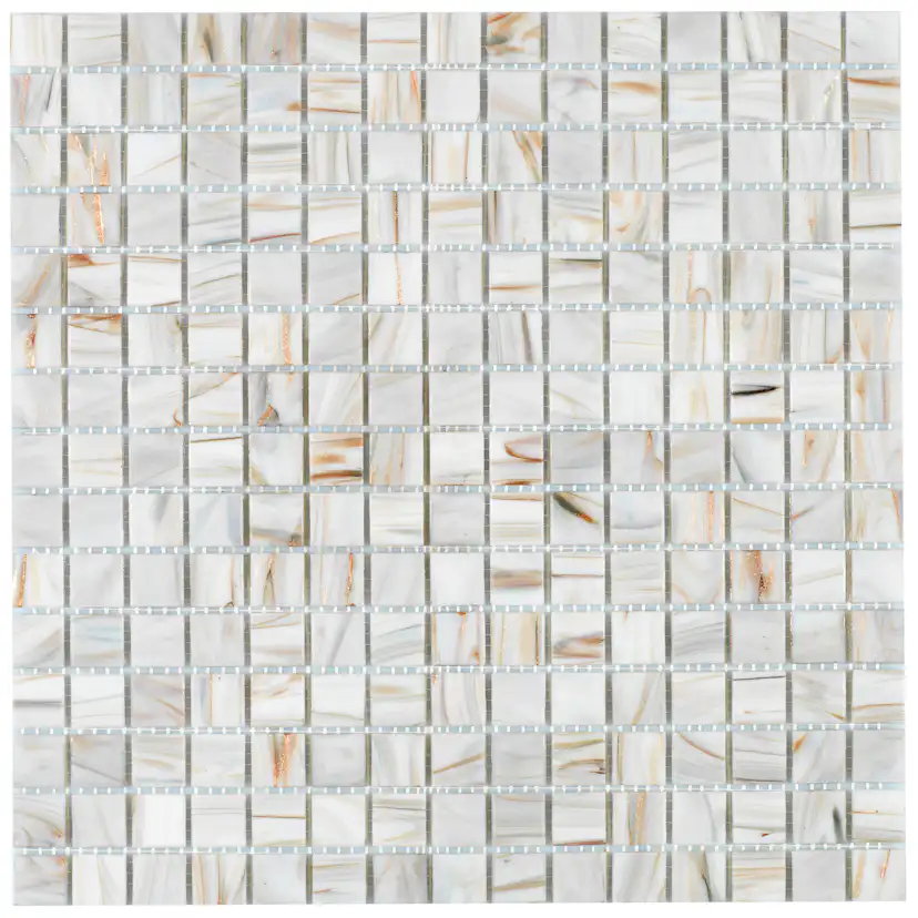 Glasmosaik Arredo Grå/Guld 2x2 cm
