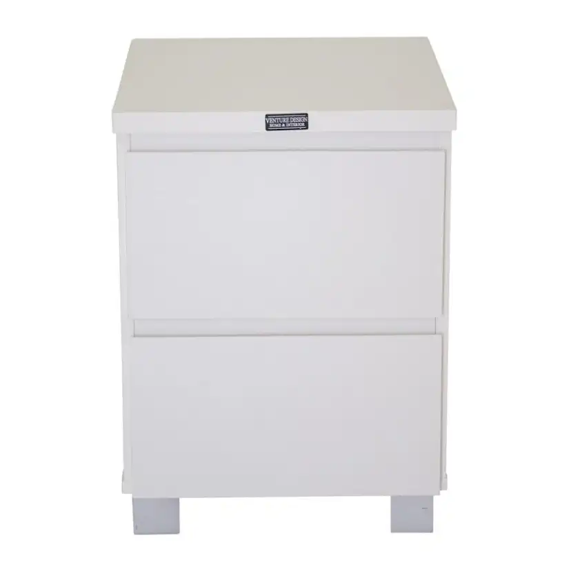 Lind Bedside Table - 40*55*H45 - White Vit