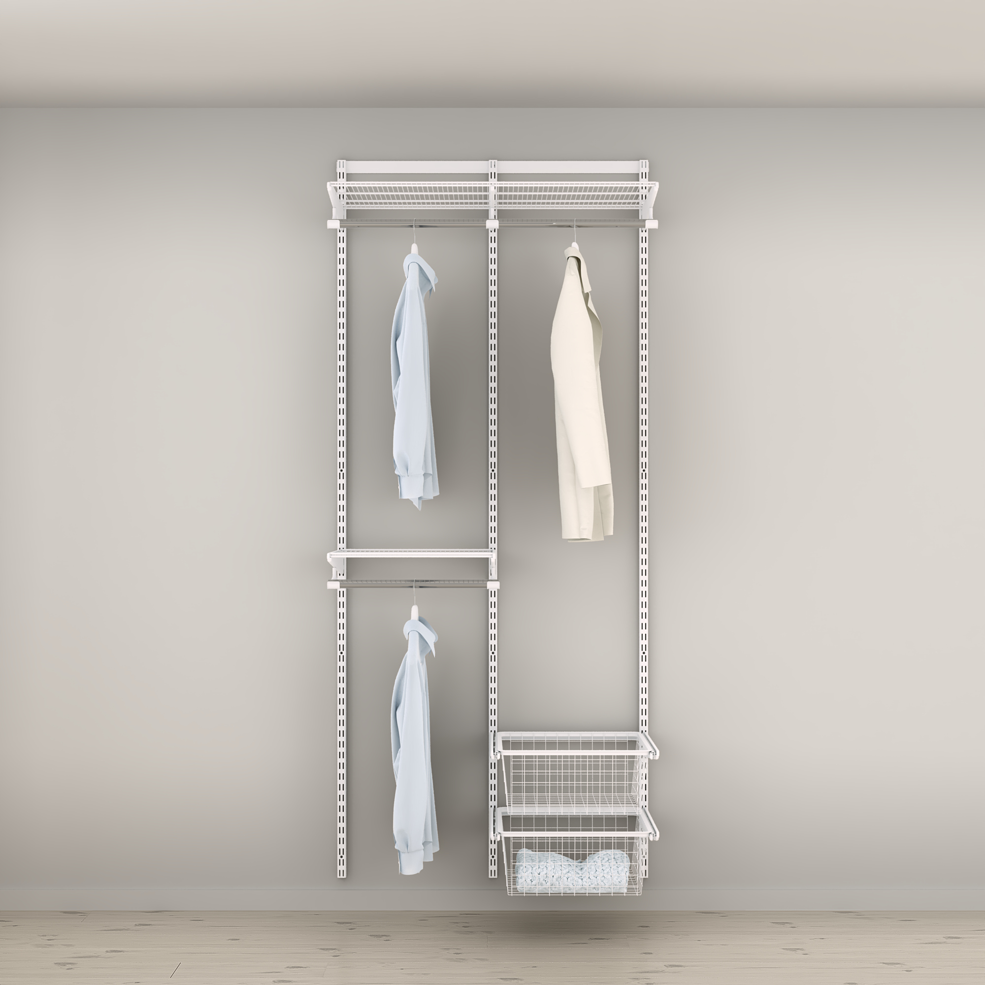 Garderobslösning Elfa Ready Solution Classic 15 94 cm Vit