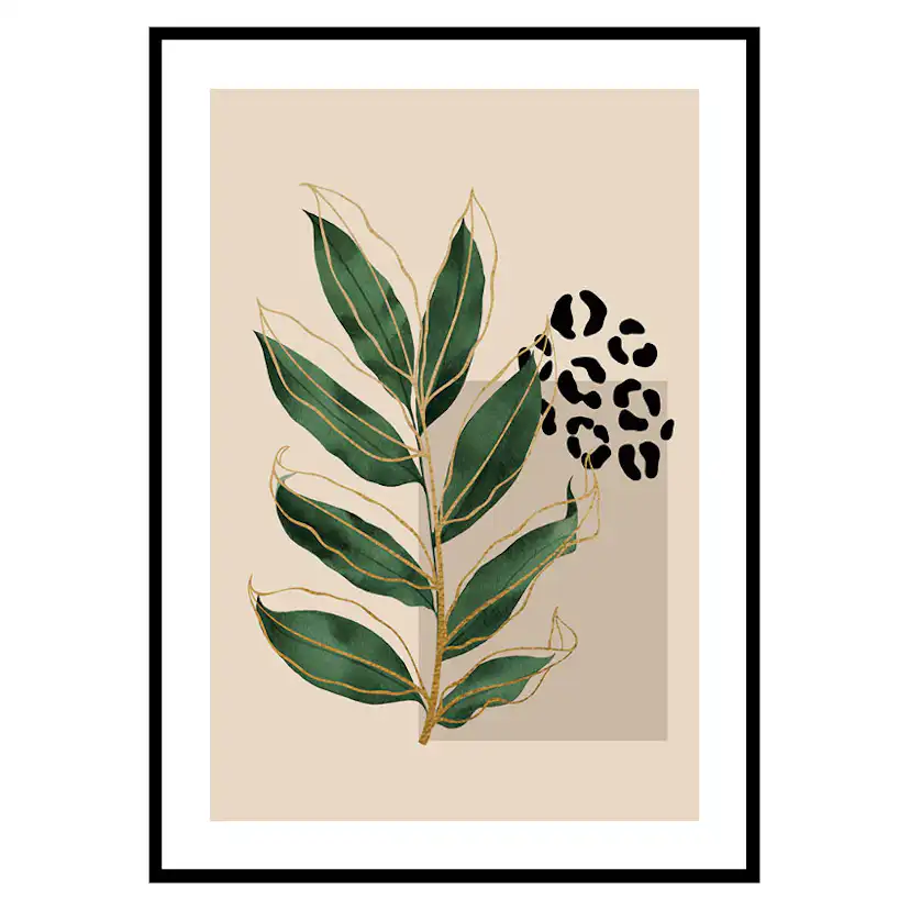 Poster Gallerix Abstract Leaves No2