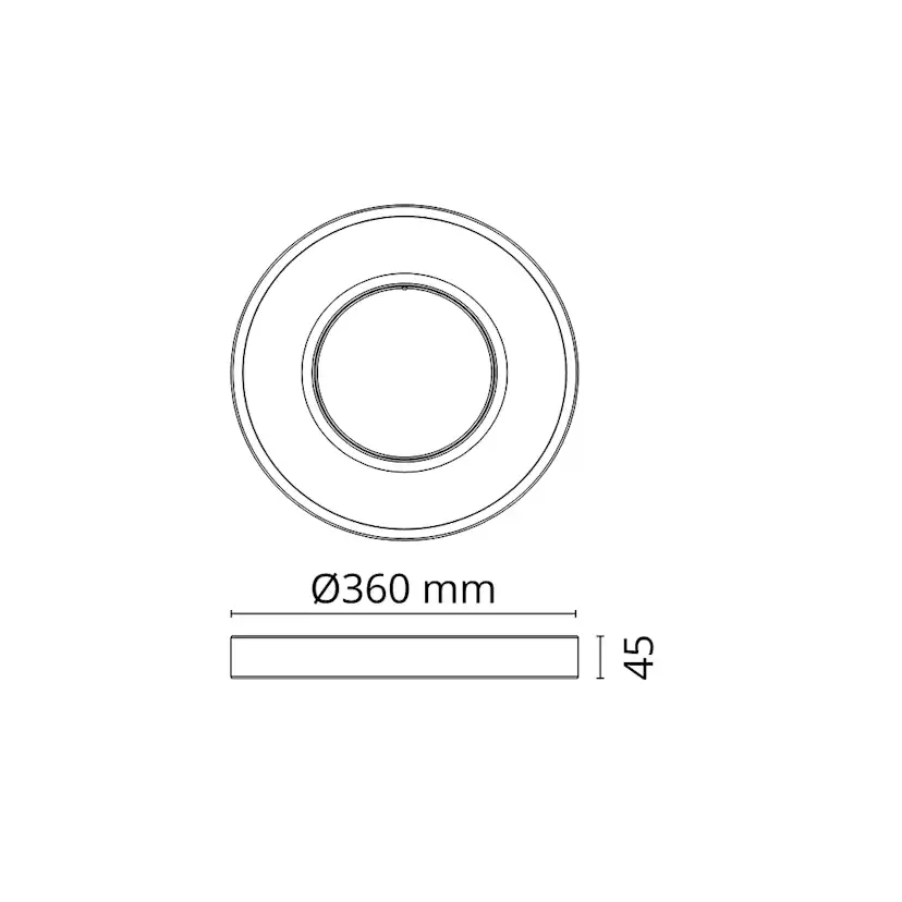 Tak-/Väggarmatur SG ARMATUREN Circulus 19W IP44 LED