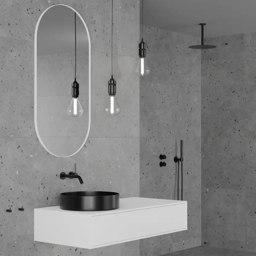 Takduschset Scandtap Steel Harmonized 2Z för Inbyggnad