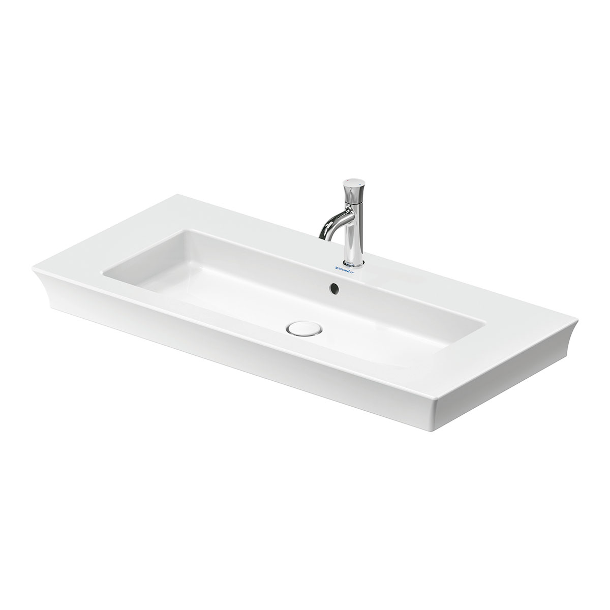 Tvättställ Vit Högblank 1055 mm 1055x490 mm, Hål för Blandare: Ja