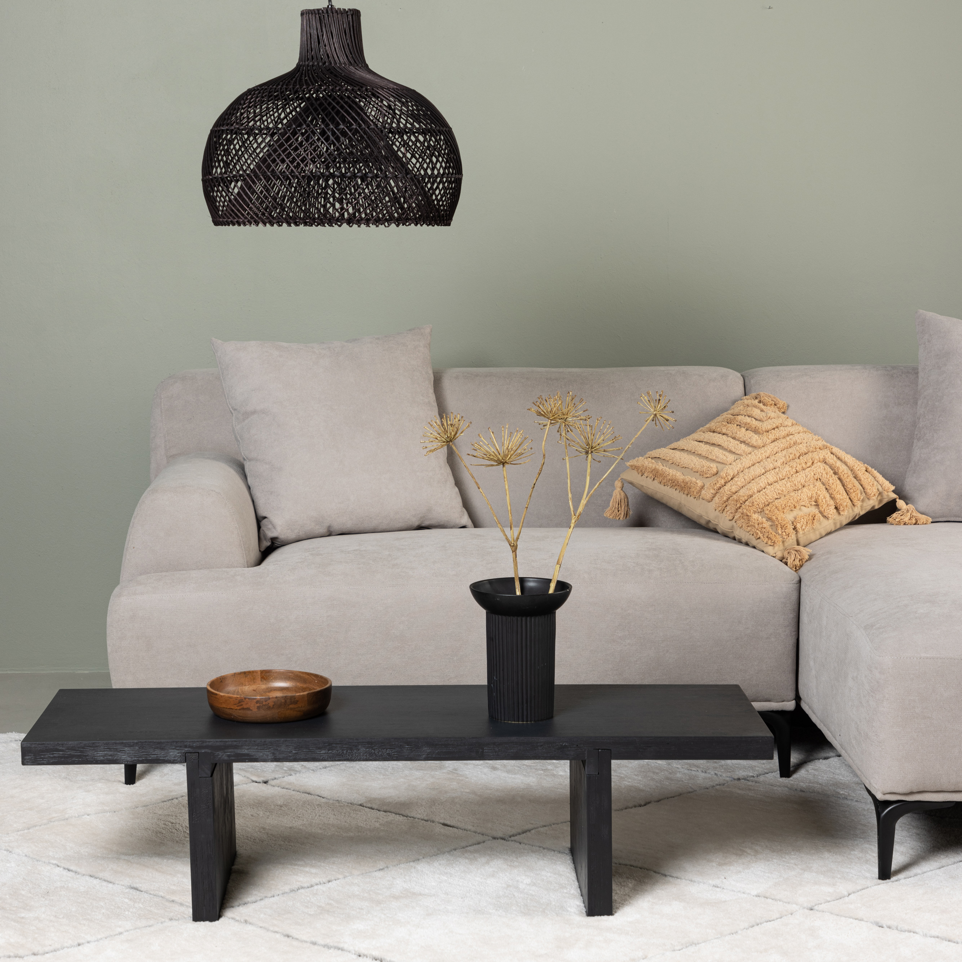 3-sitssoffa Venture Home Viskan med Divan Ljusgrå
